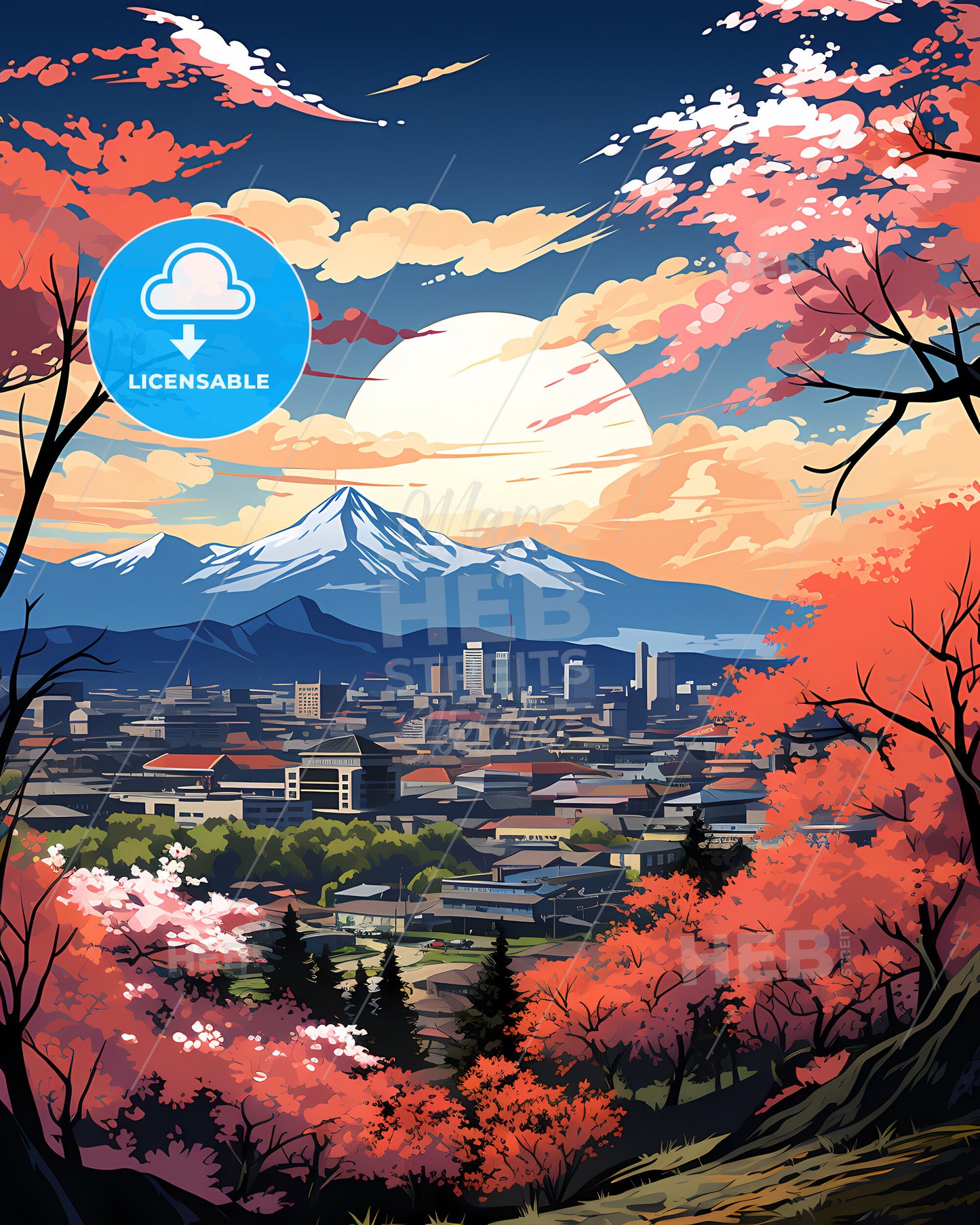 Orem, Utah, a city with trees and mountains in the background