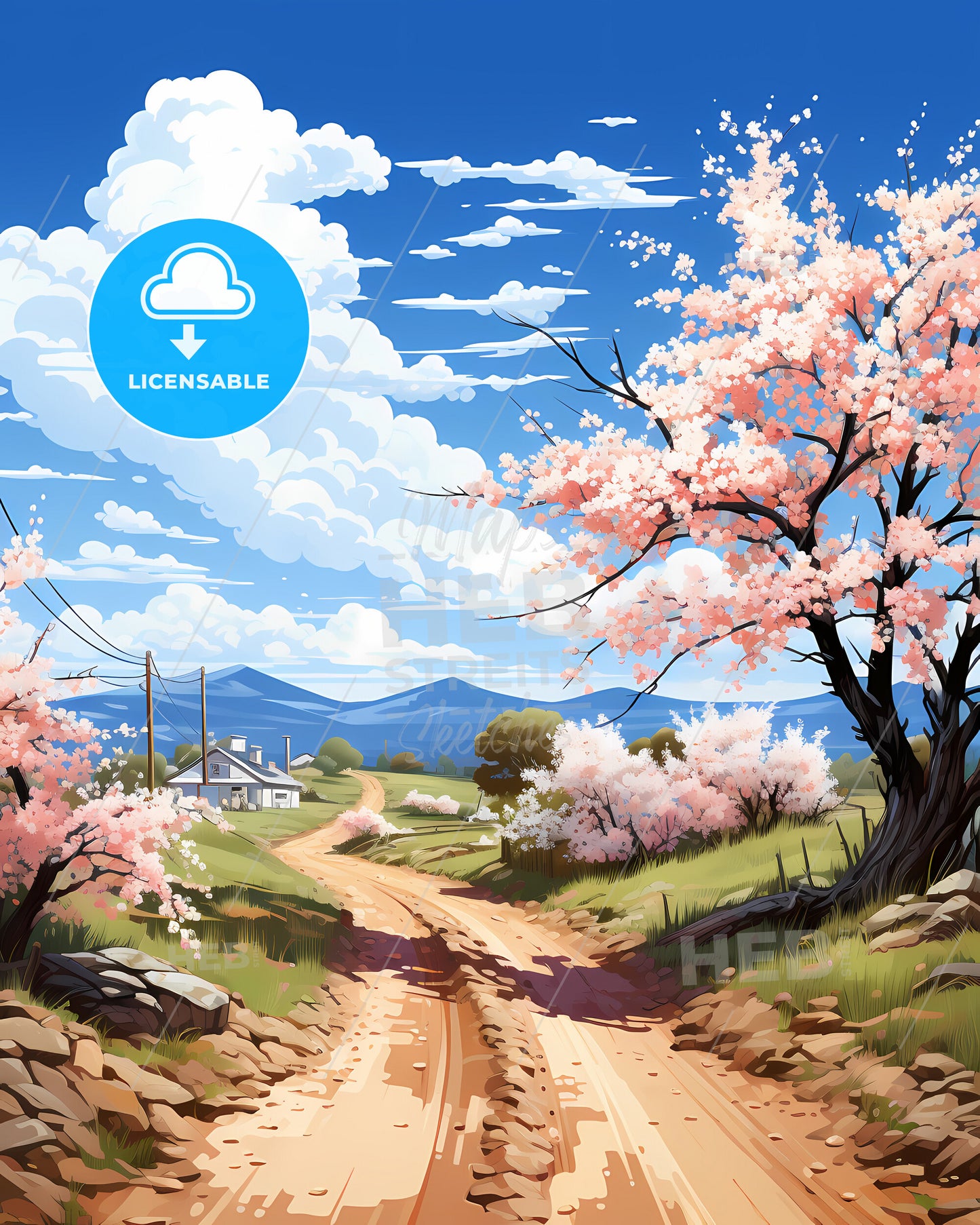 Ekibastuz, Kazakhstan, a dirt road with pink flowers on it