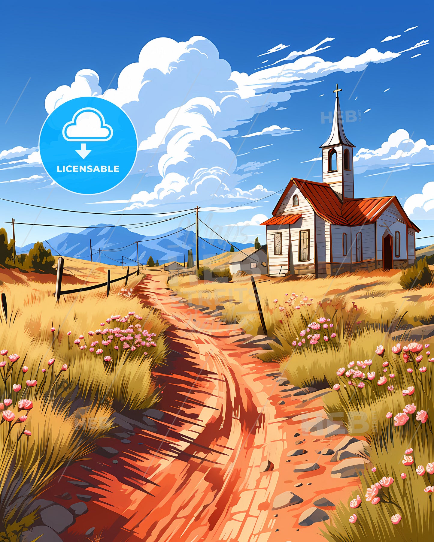 Petropavl, Kazakhstan, a dirt road leading to a church