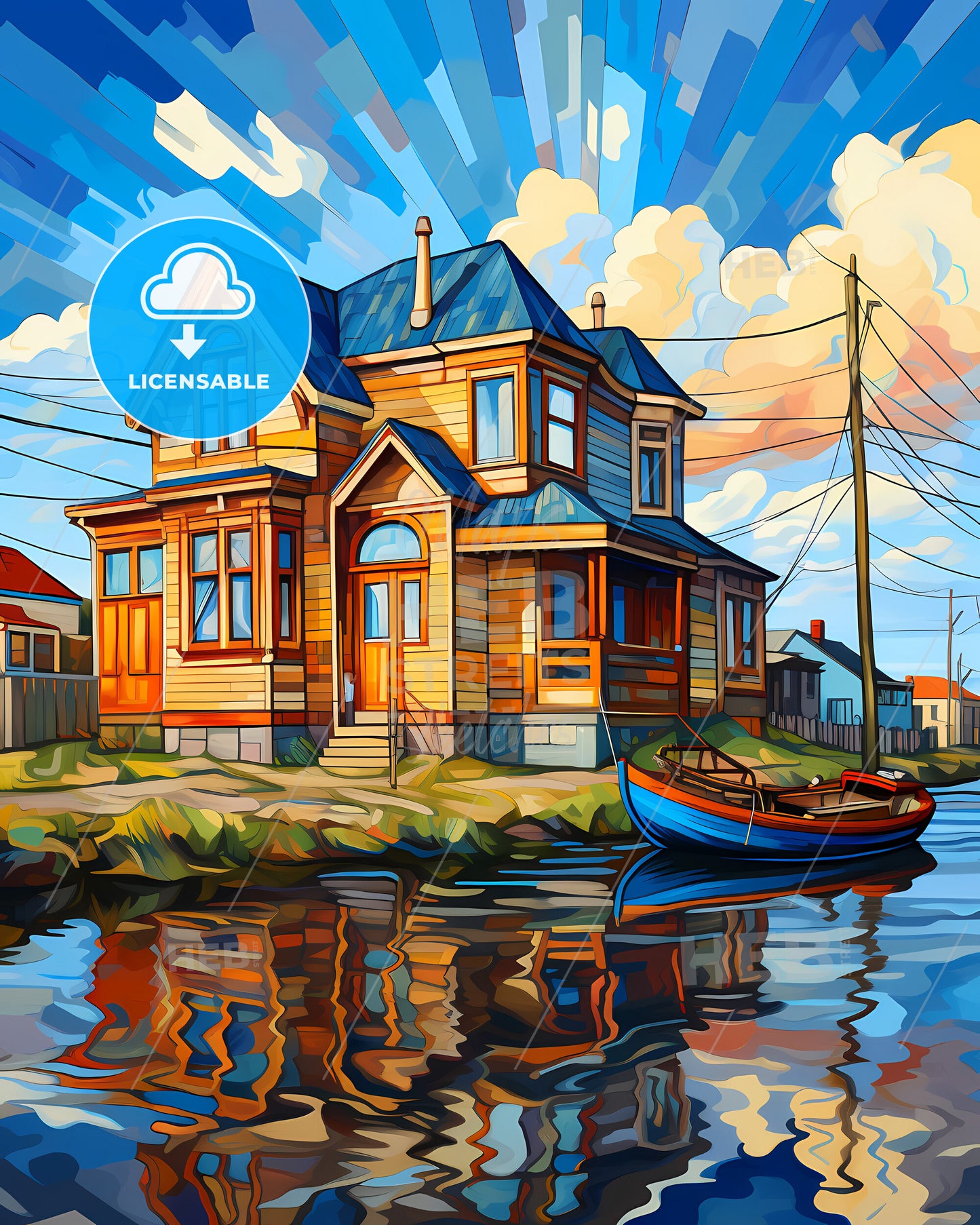 Aveiro, Portugal, a house on the water