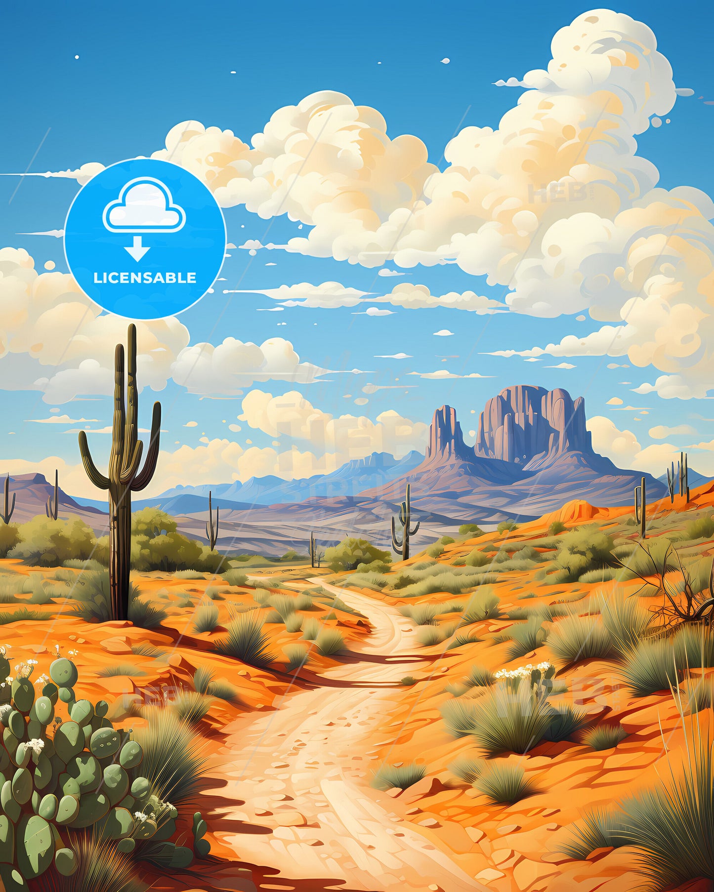 Surprise, Arizona, a dirt road through a desert