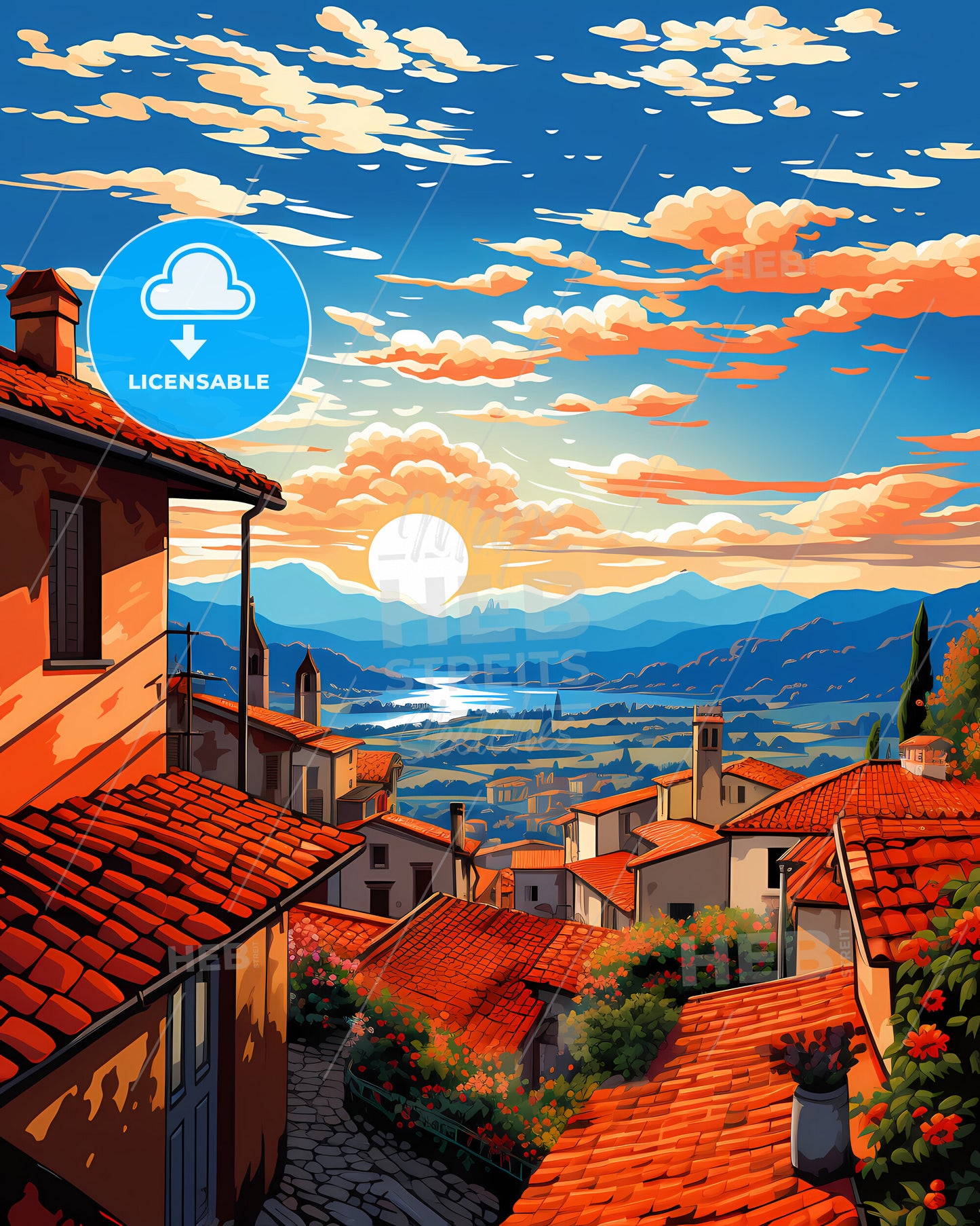 Pistoia, Italy, a lively and colourful cityscape