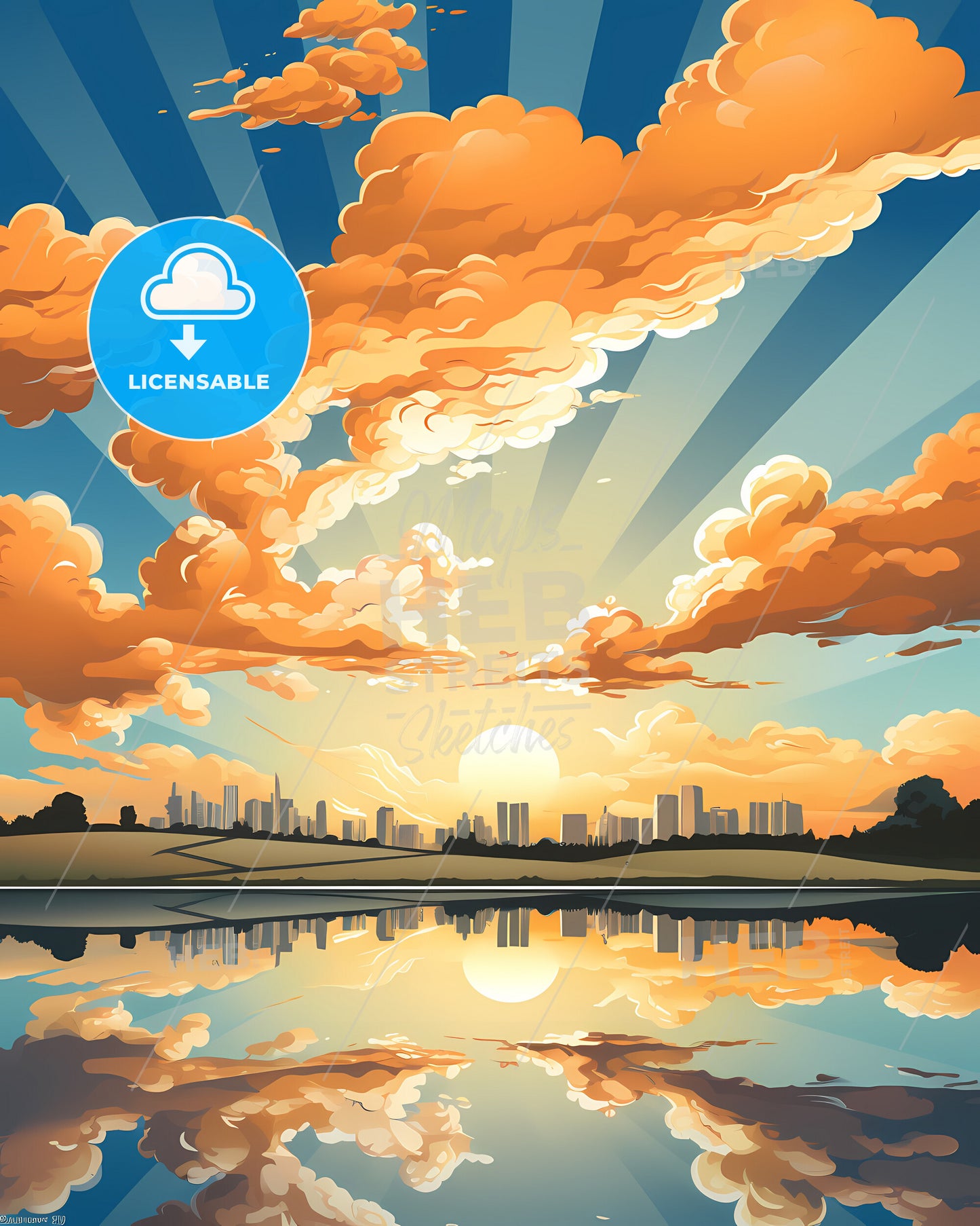 Aurora, Illinois, a lively and colourful cityscape