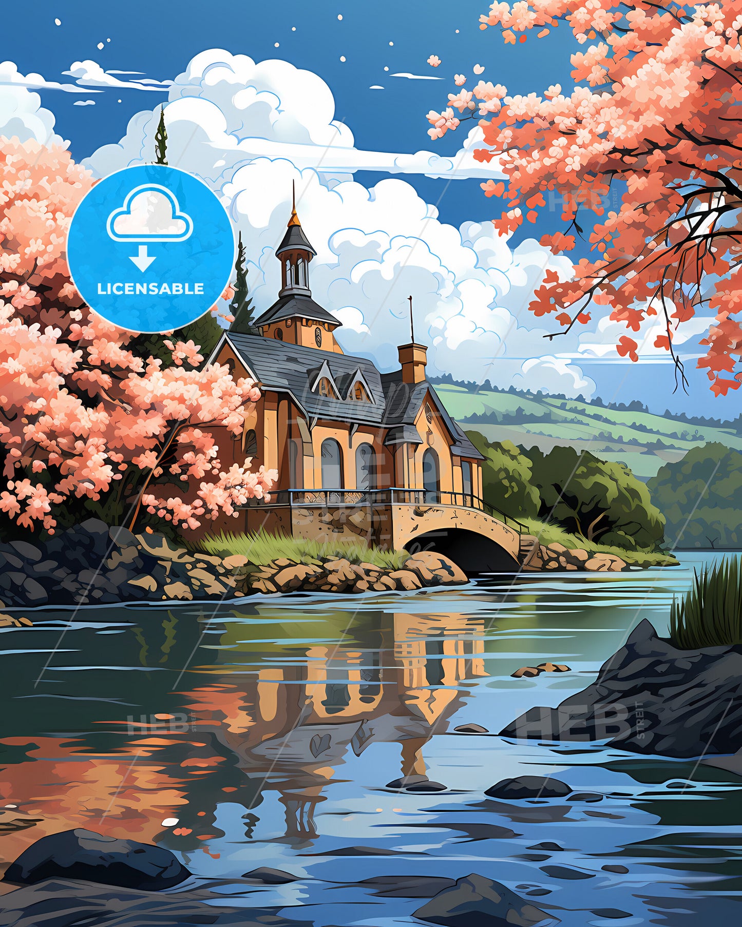 Rocklin, California, a lively and colourful cityscape