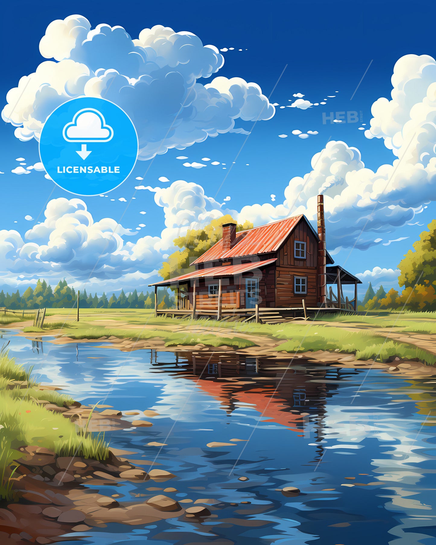 Assen, Netherlands, a house near a river