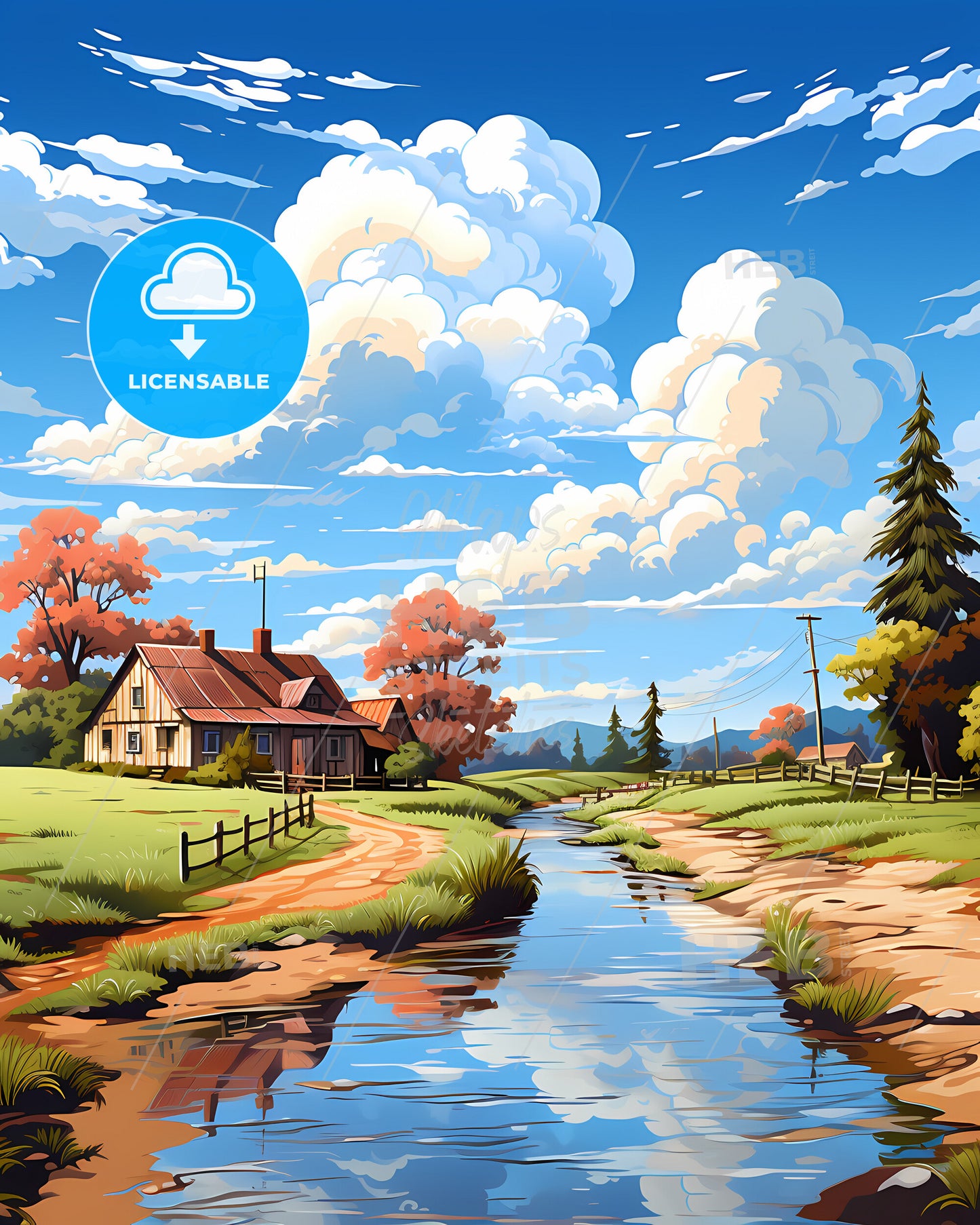 De Fryske Marren, Netherlands, a house near a river