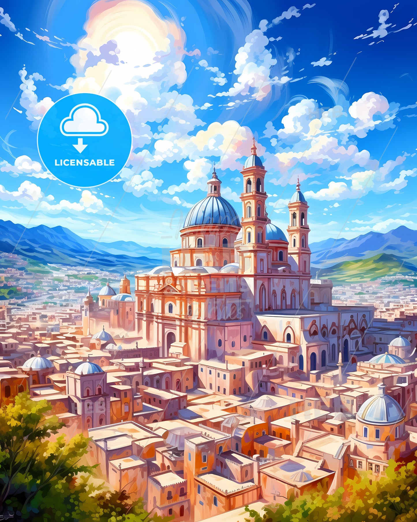 Marano Di Napoli, Italy, a large building with towers and domes