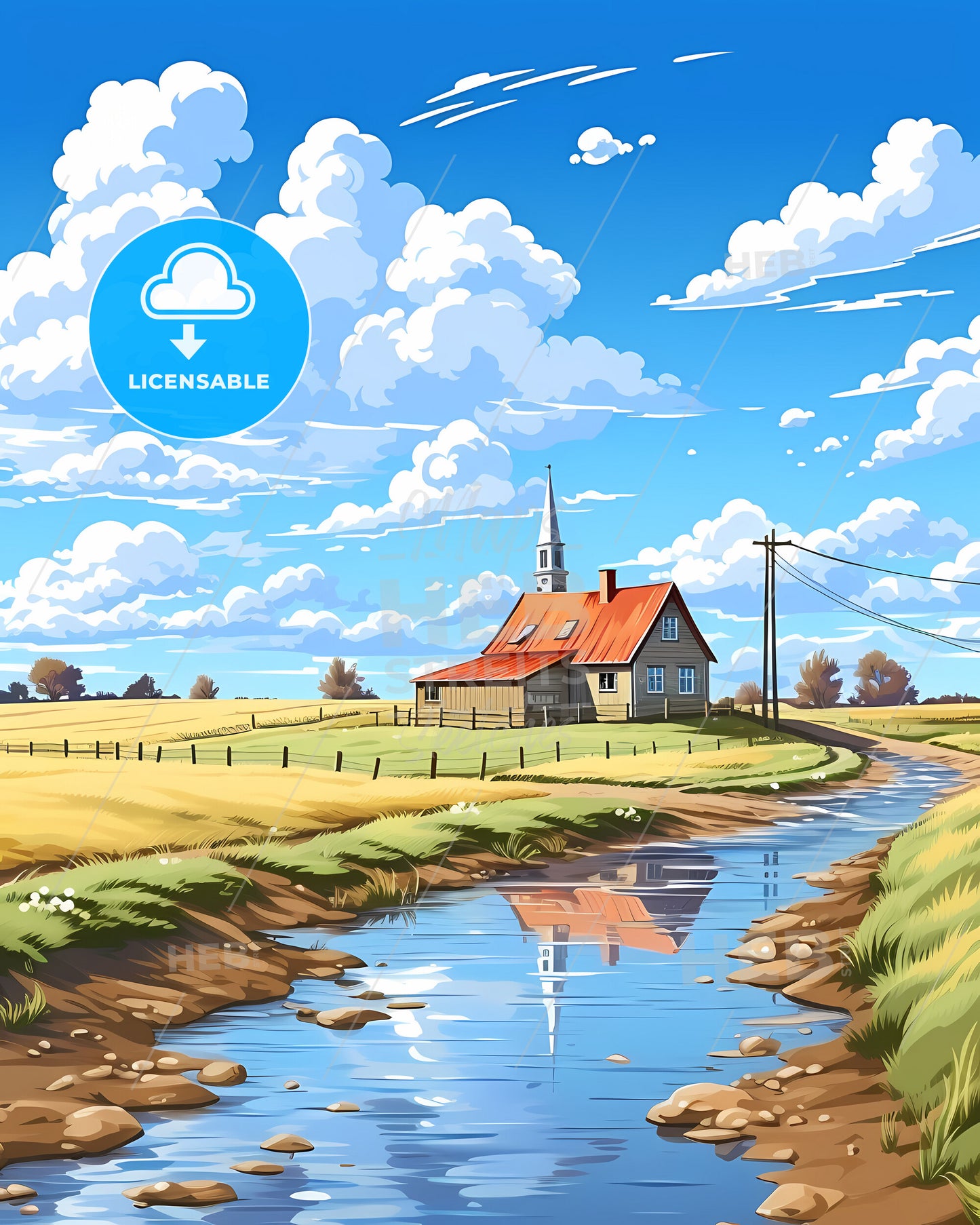 De Fryske Marren, Netherlands, a house next to a river