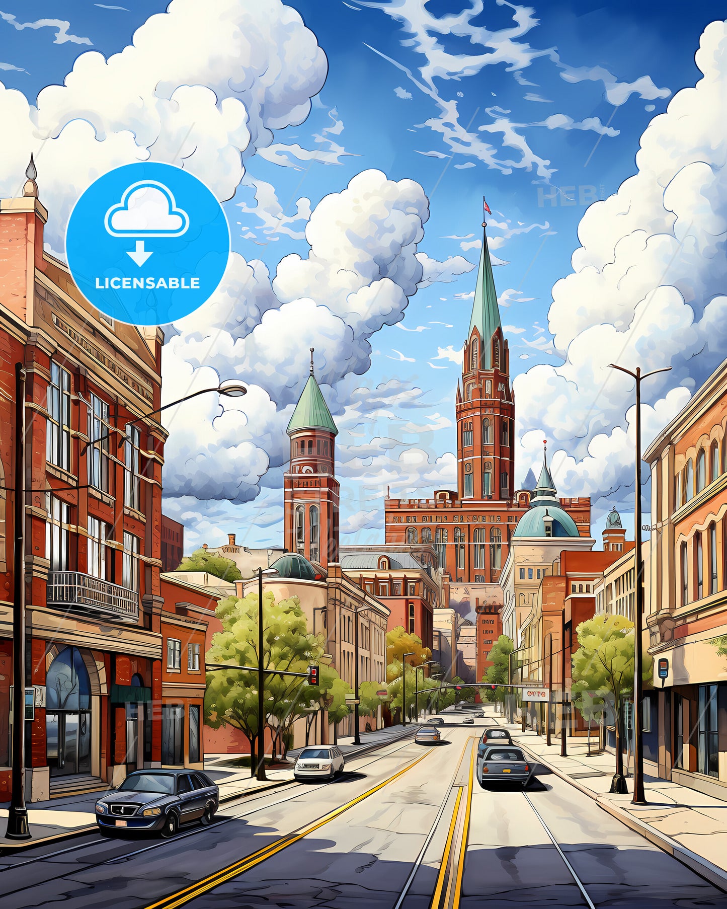 Montgomery, Alabama, a street with cars and buildings