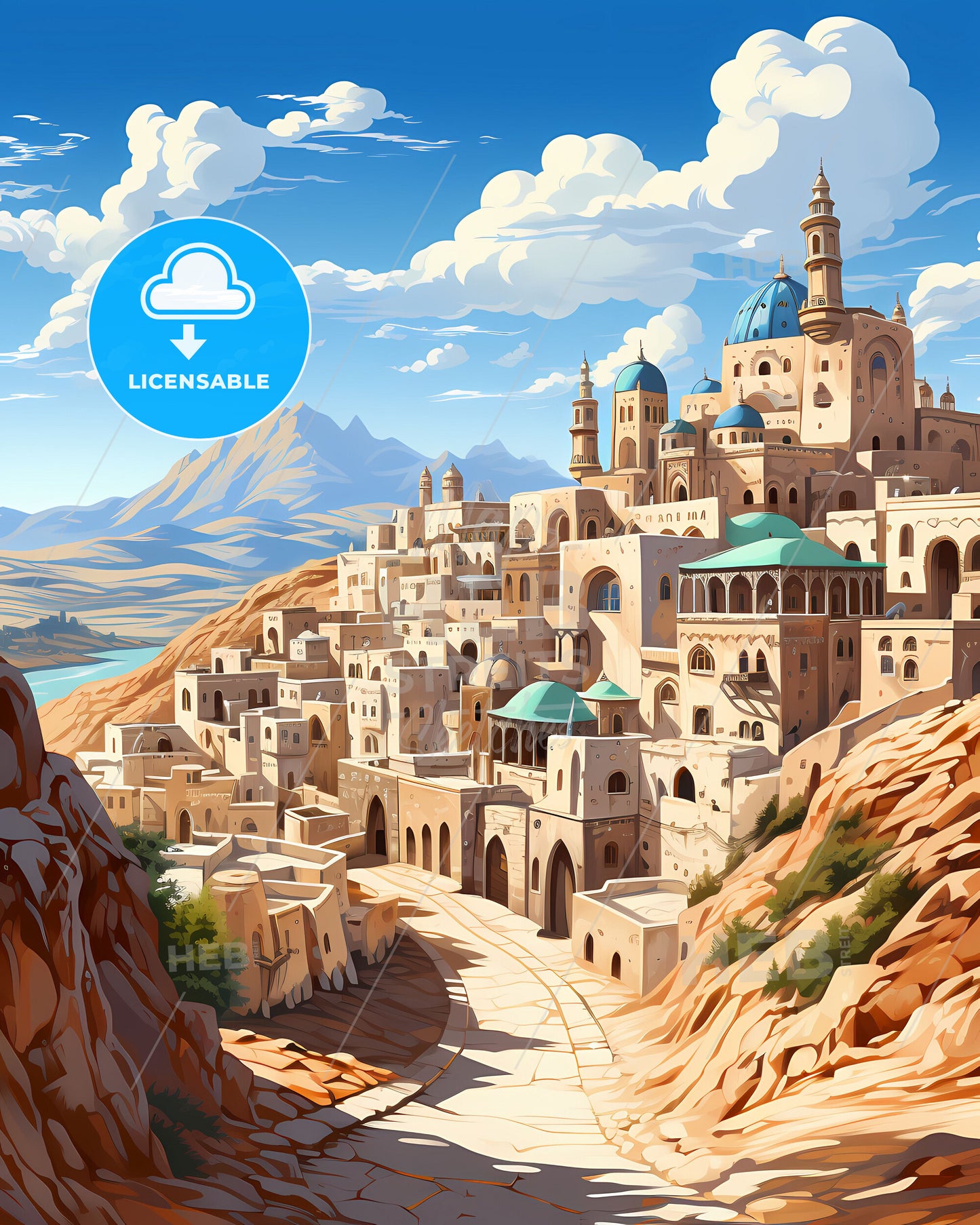 Zhezkazgan, Kazakhstan, a city on a hill