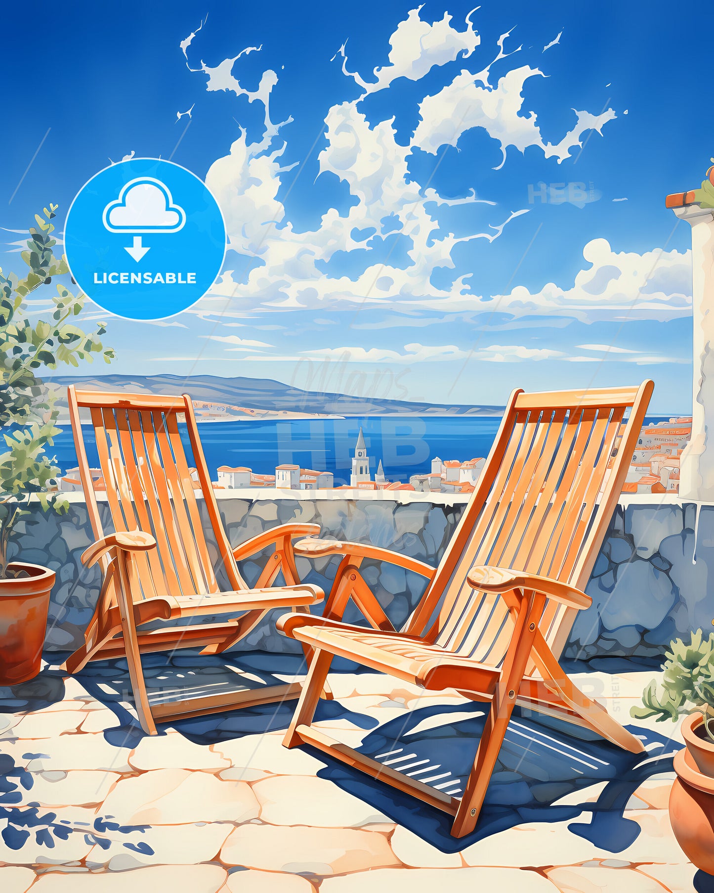 Ermesinde, Portugal, two chairs on a patio overlooking a city