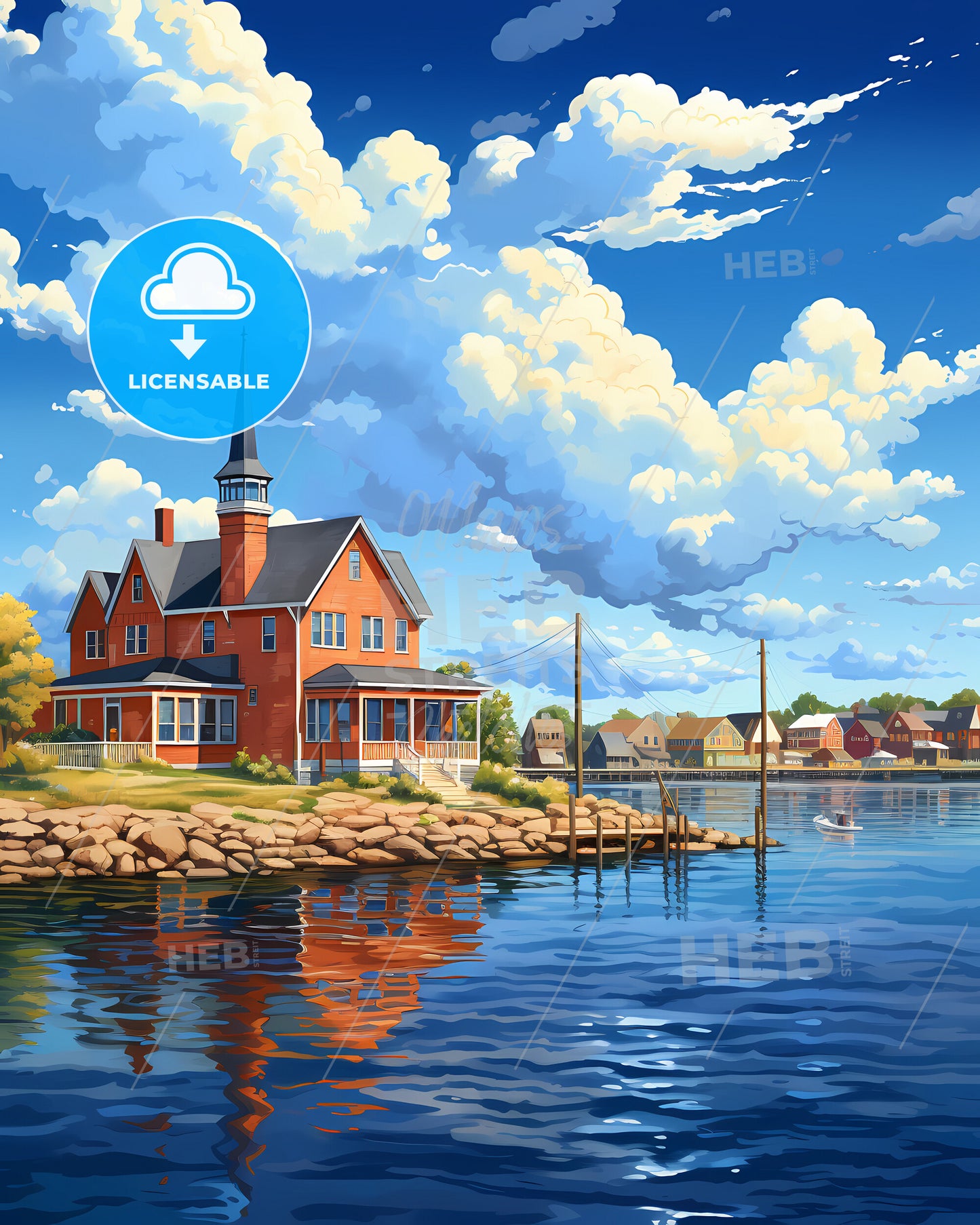 Lynn, Massachusetts, a house on the water