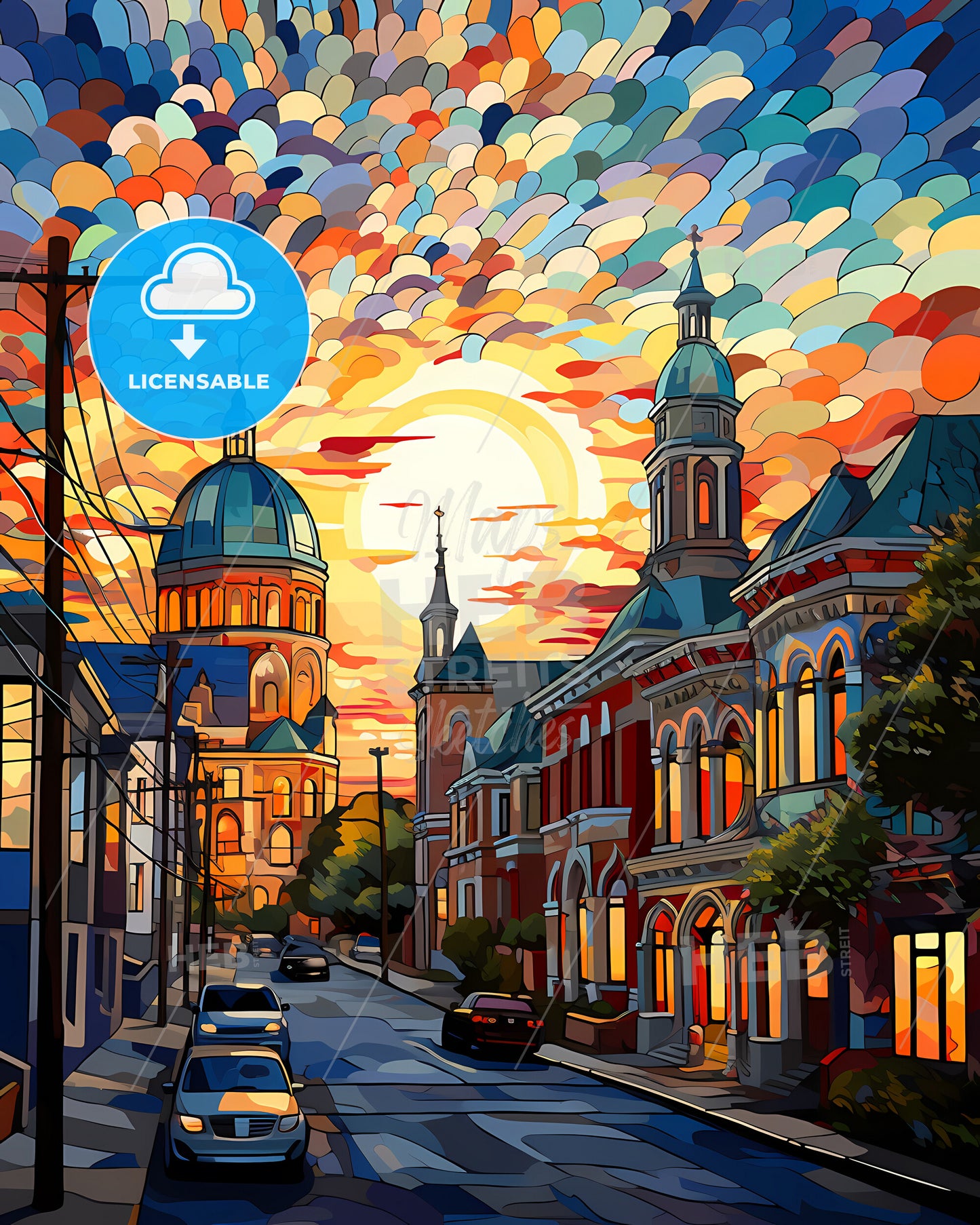 Redwood City, California, a street with cars and buildings in the background