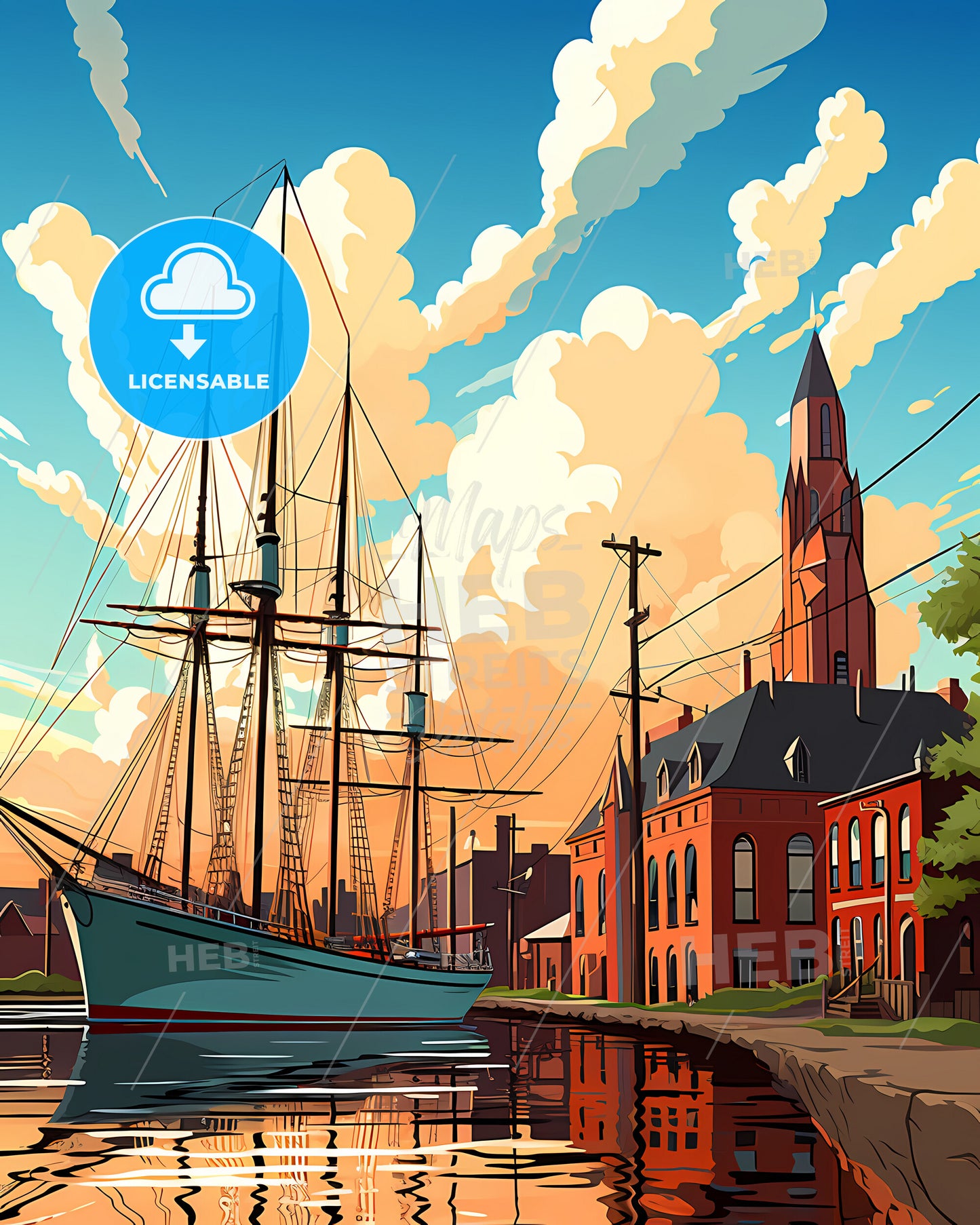 New Bedford, Massachusetts, a boat in the water