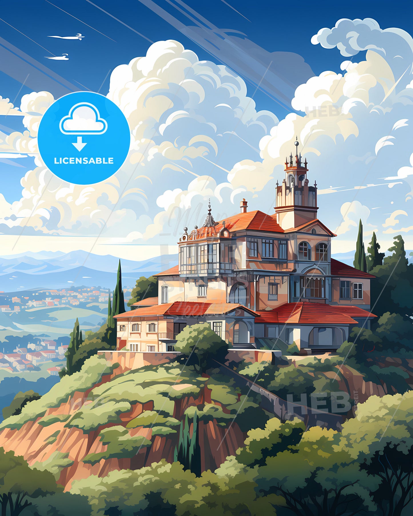 Guimaraes, Portugal, a building on a hill