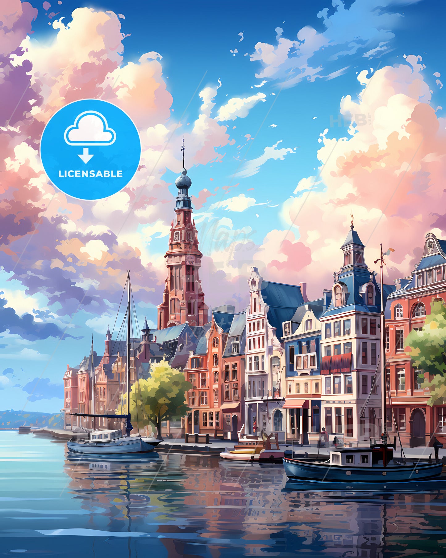 Kampen, Netherlands, a water next to a city