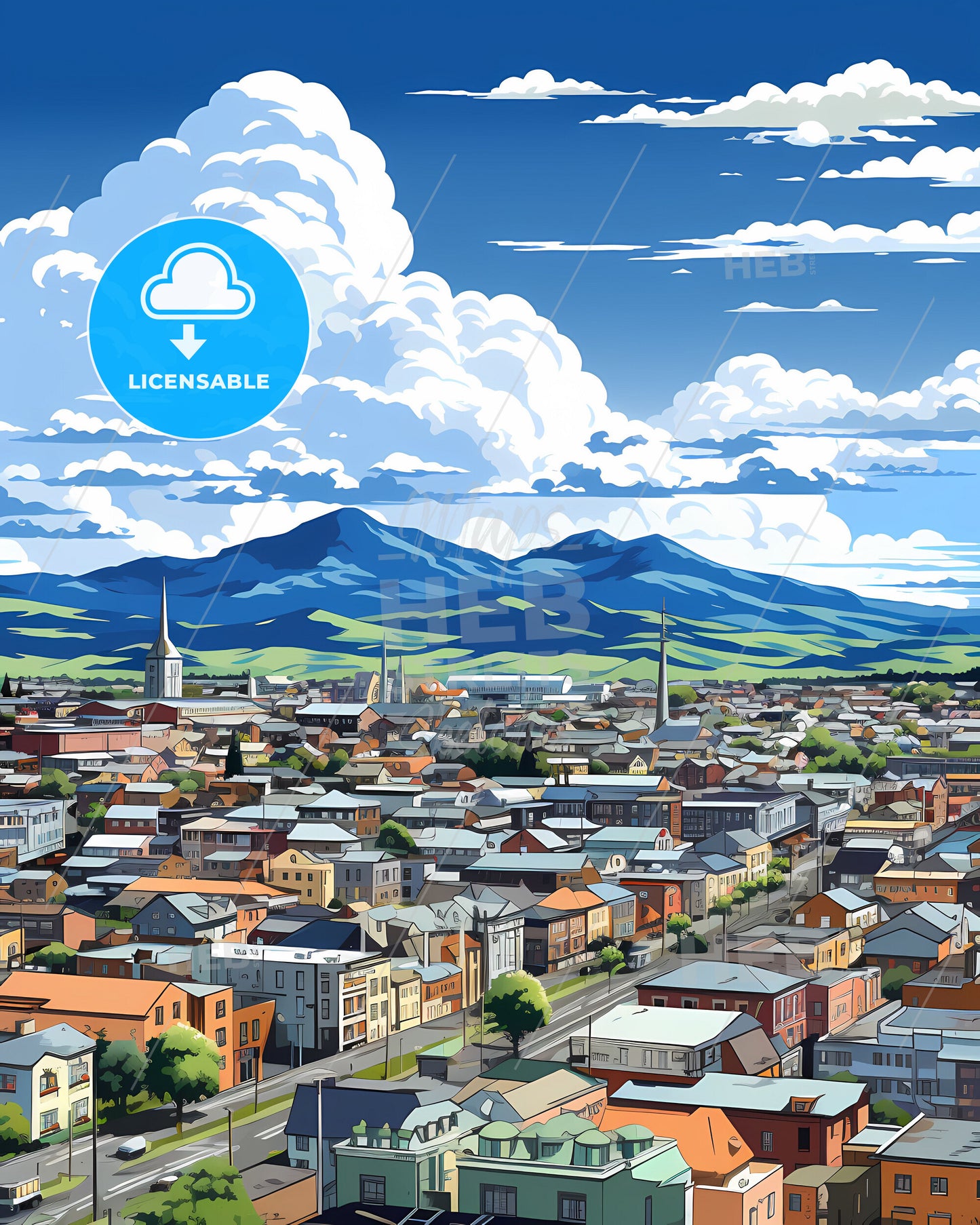 Tralee, County Kerry, a city with mountains in the background