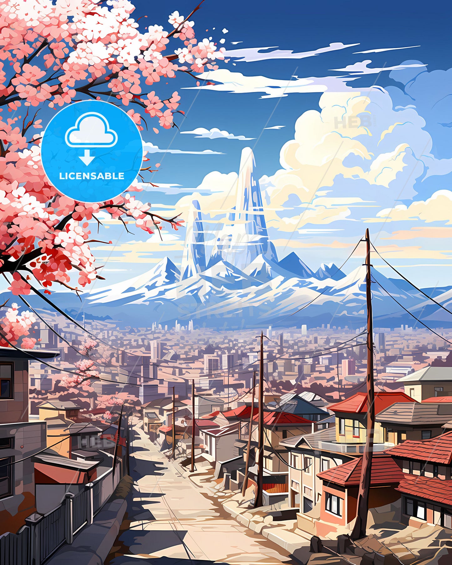 Zhanaozen, Kazakhstan, a city with a mountain in the background