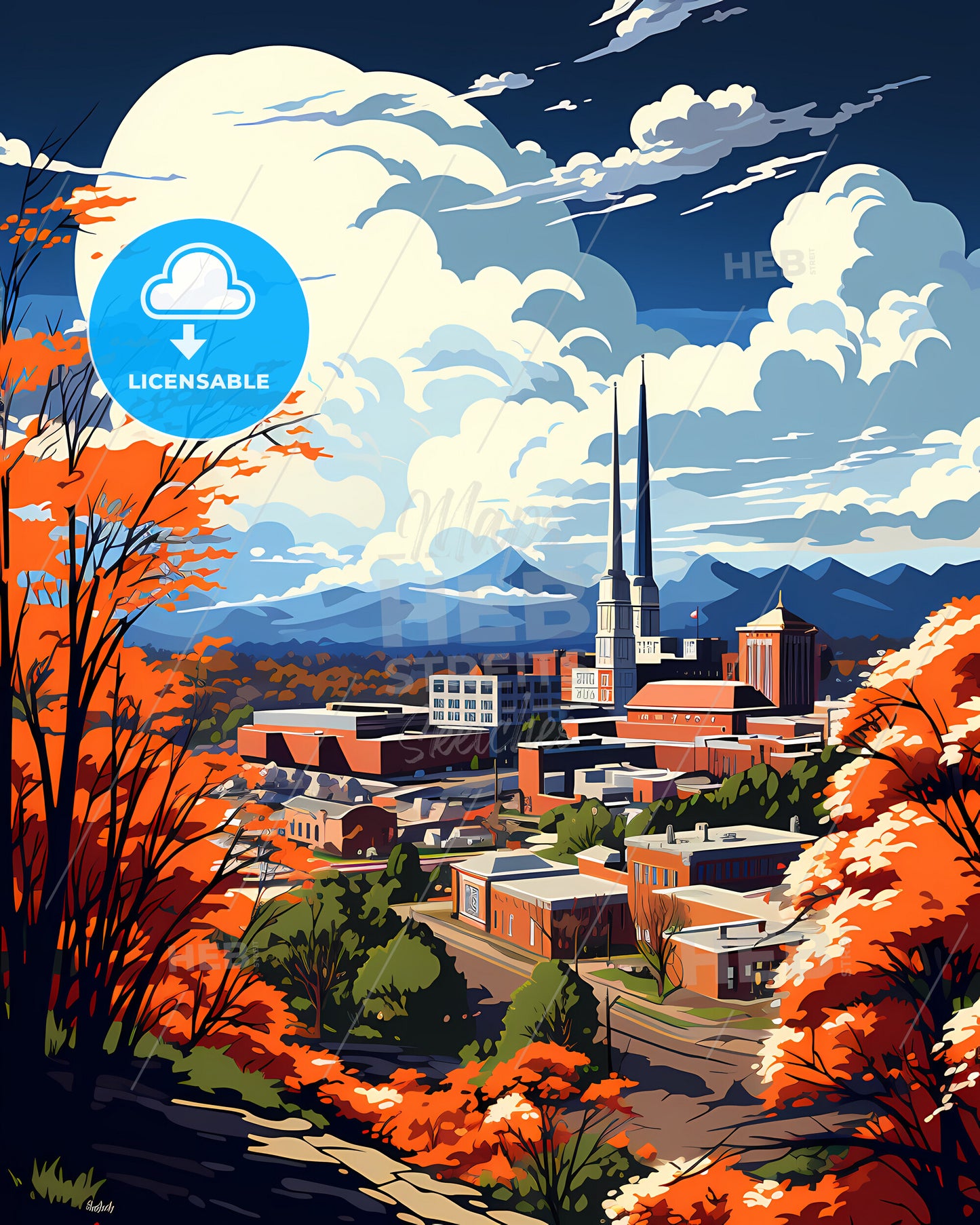 Dothan, Alabama, a lively and colourful cityscape