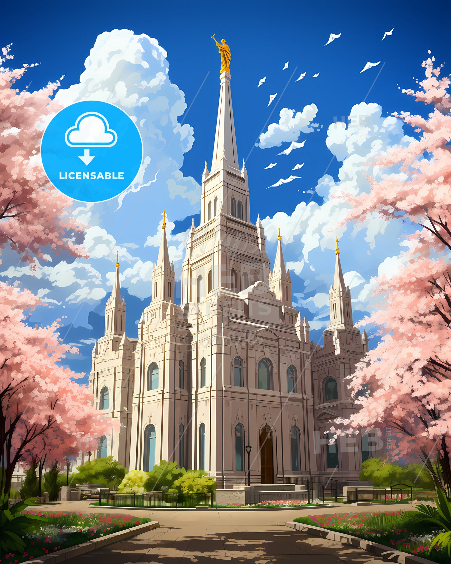 Layton, Utah, a lively and colourful cityscape