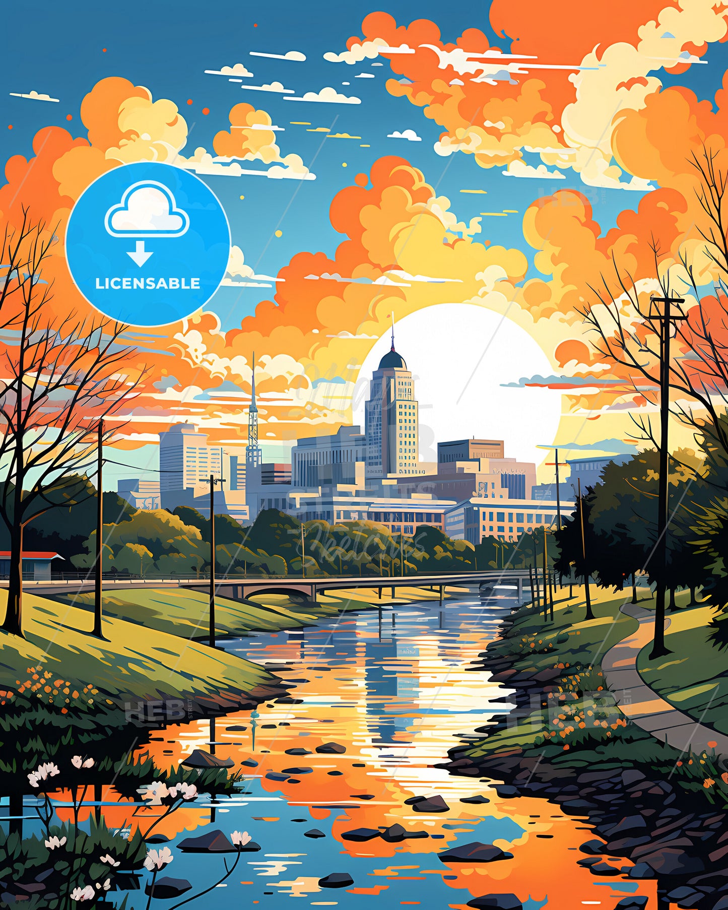 Jackson, Mississippi, a river running through a city