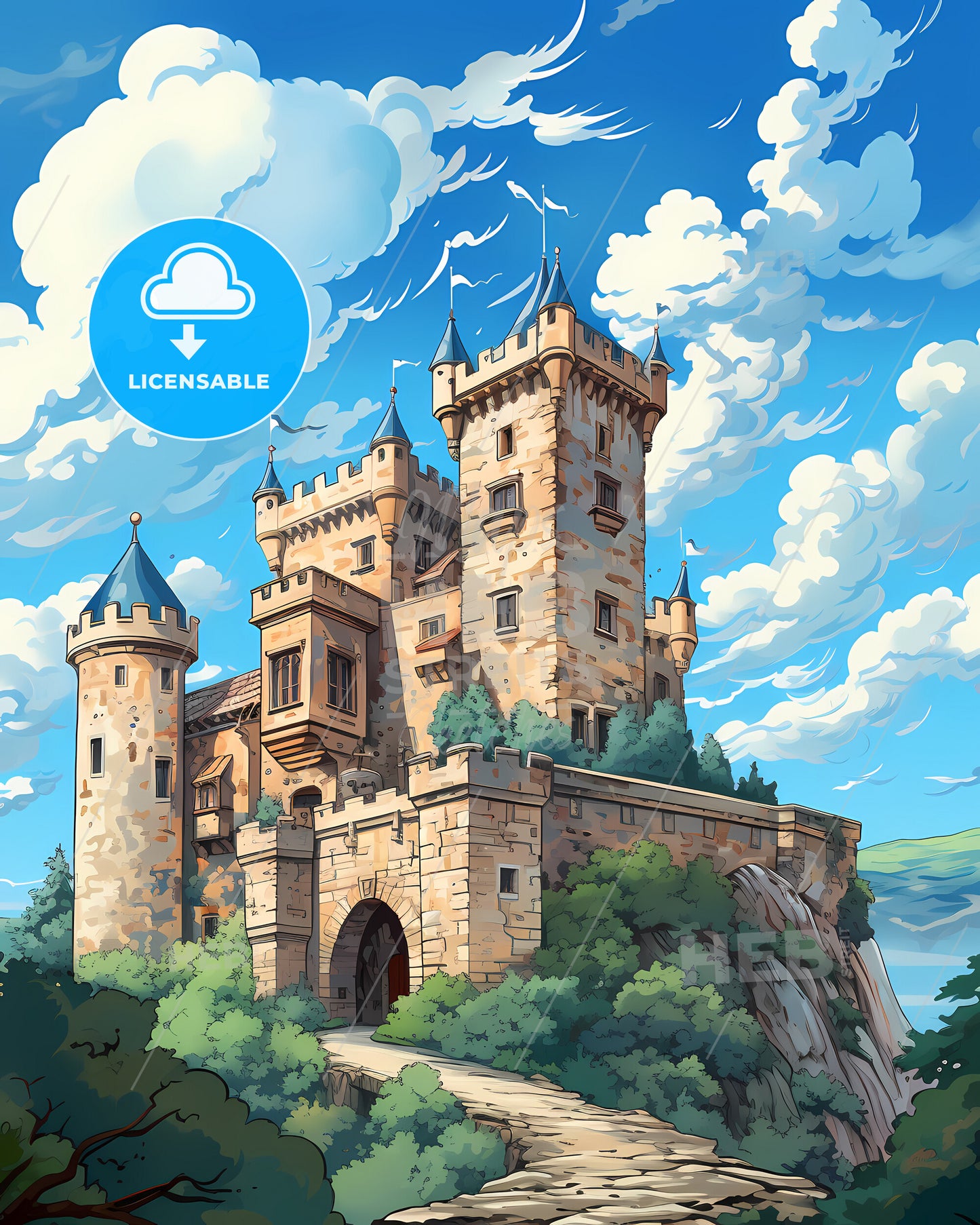 Cardiff, Cardiff, a castle on a cliff