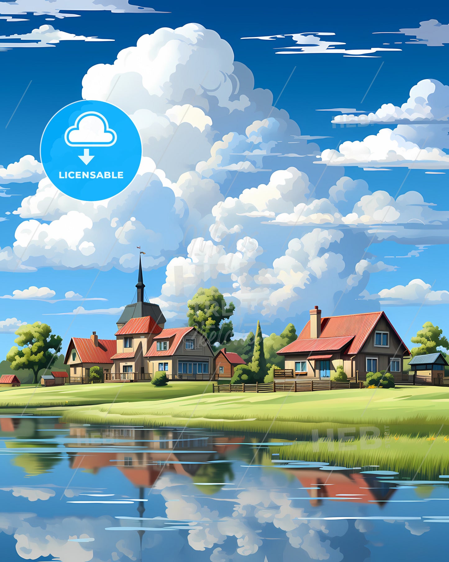 Medemblik, Netherlands, a group of houses by a river