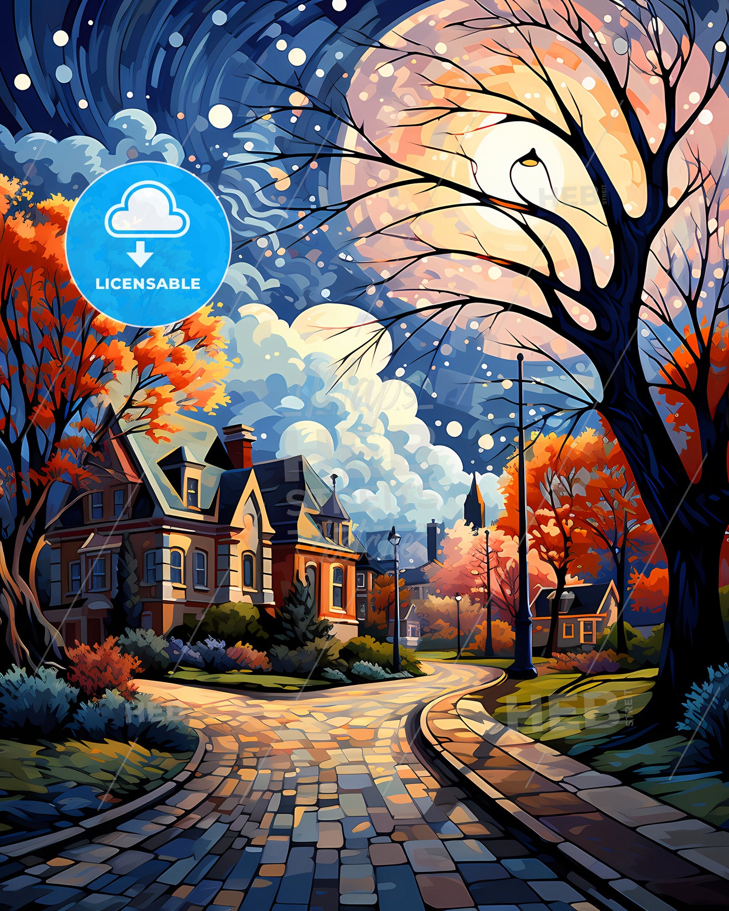 St. Charles, Missouri, a street with trees and houses