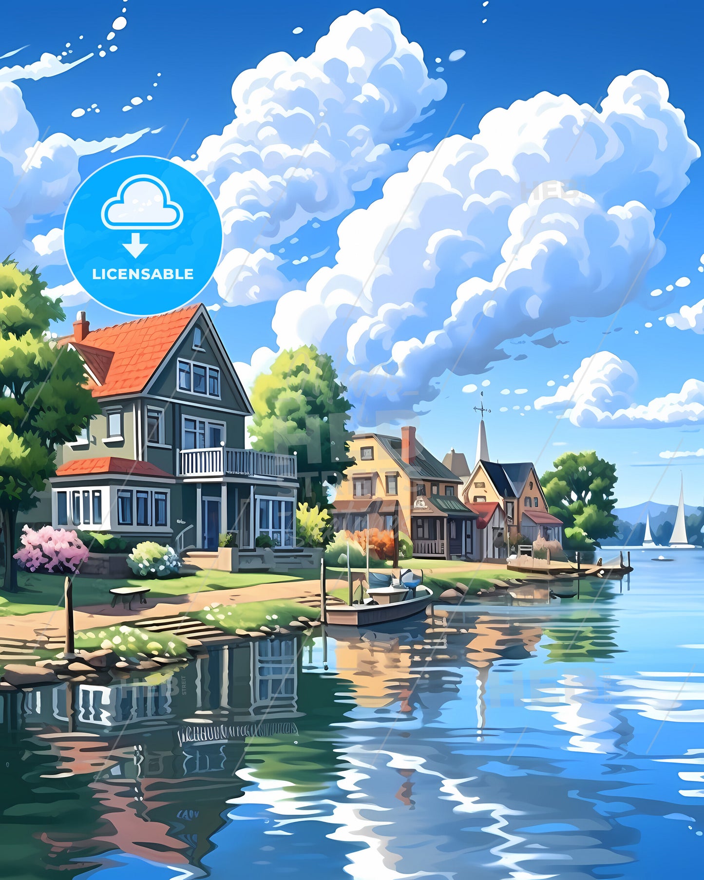 Medemblik, Netherlands, a water view of a town with houses and trees