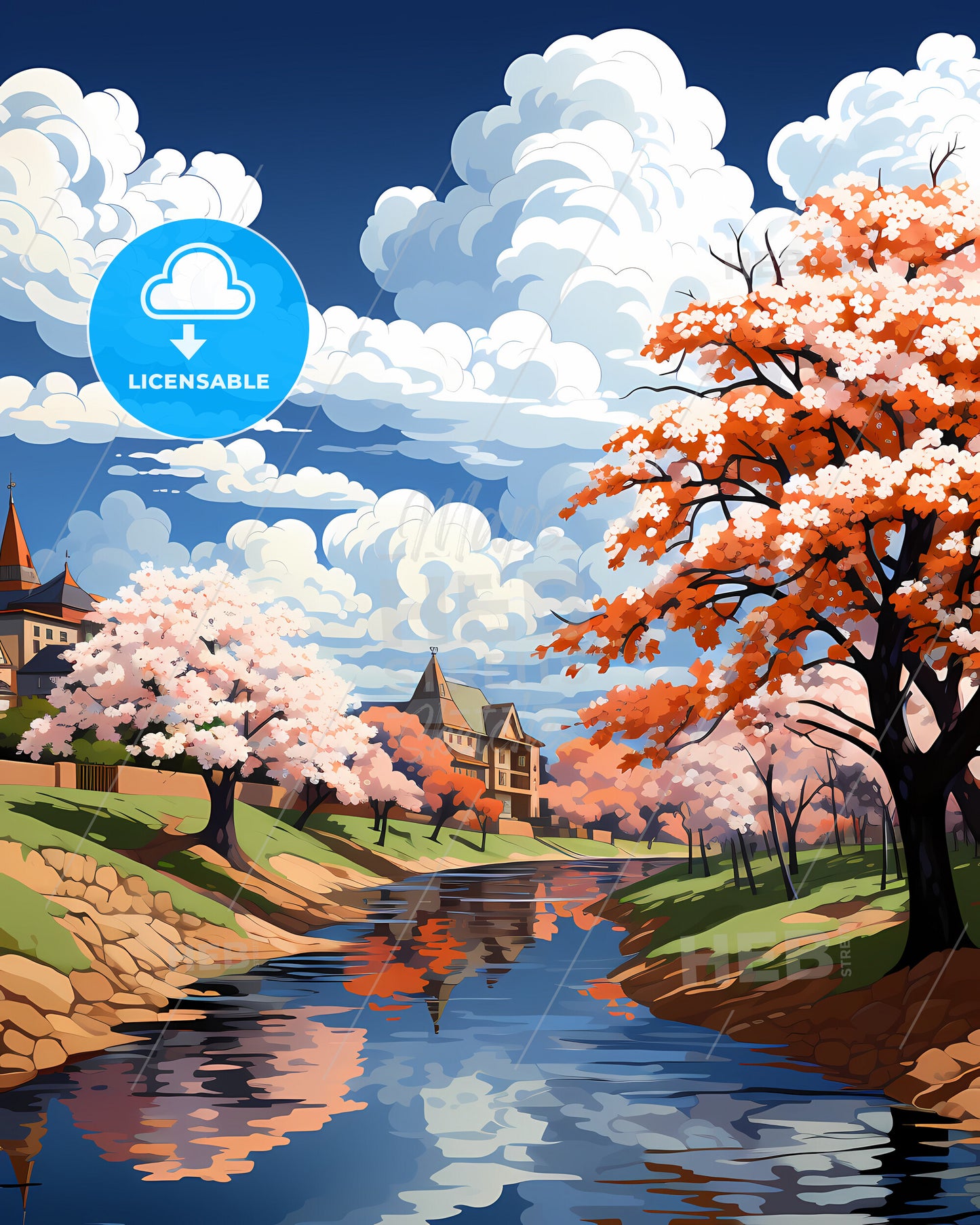 Norman, Oklahoma, a river running through a village