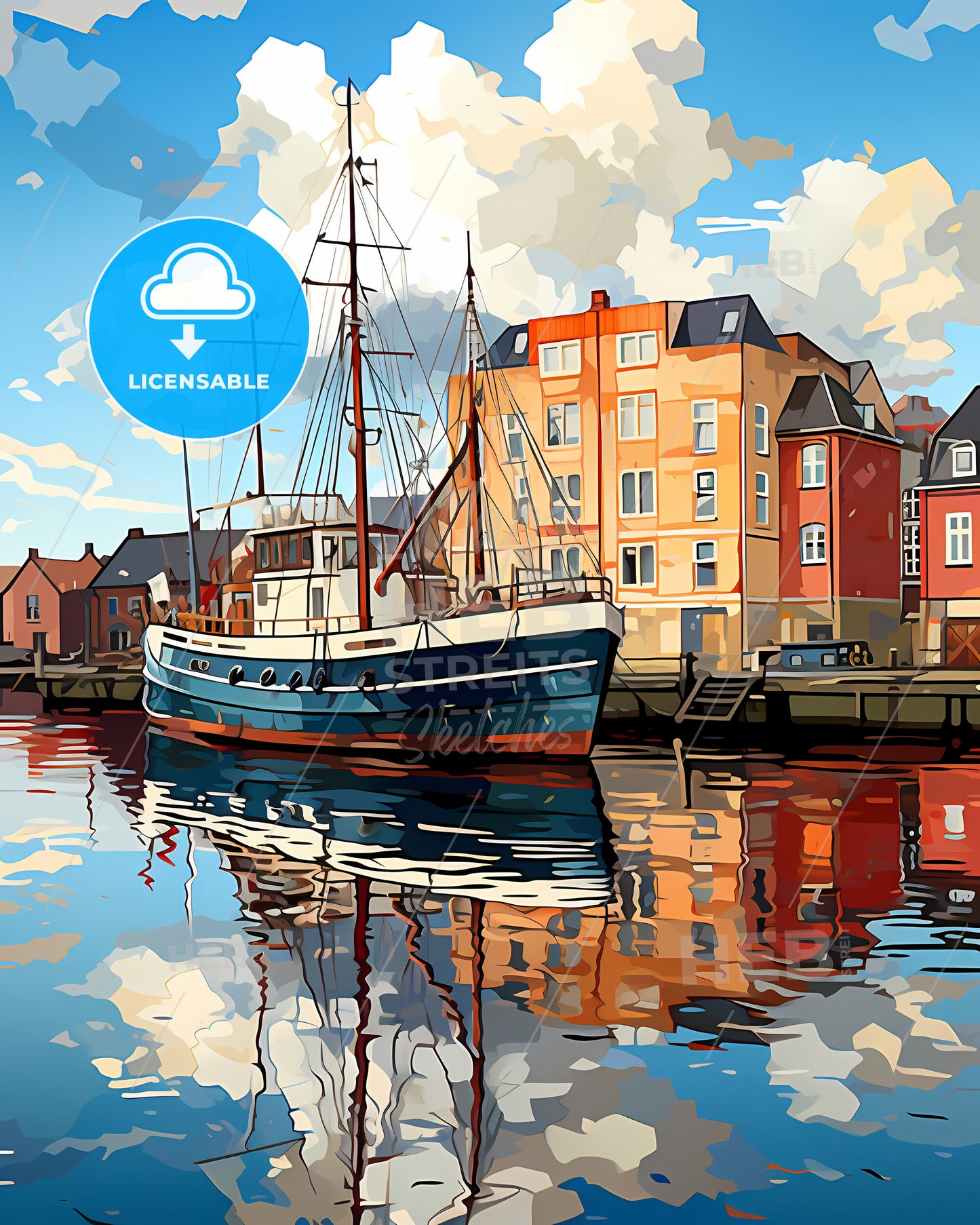 Terneuzen, Netherlands, a boat on the water