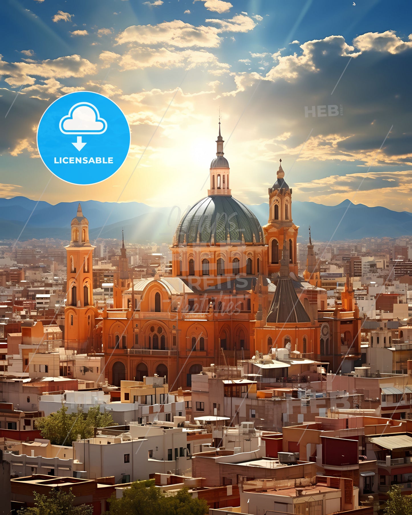 Valencia, Spain, a large building with a dome and a dome on top of it