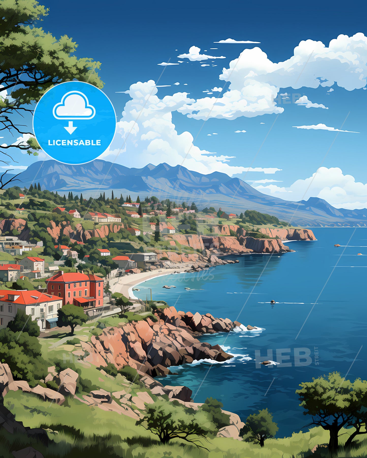 Bodoe, Norway, a town on a cliff by the sea