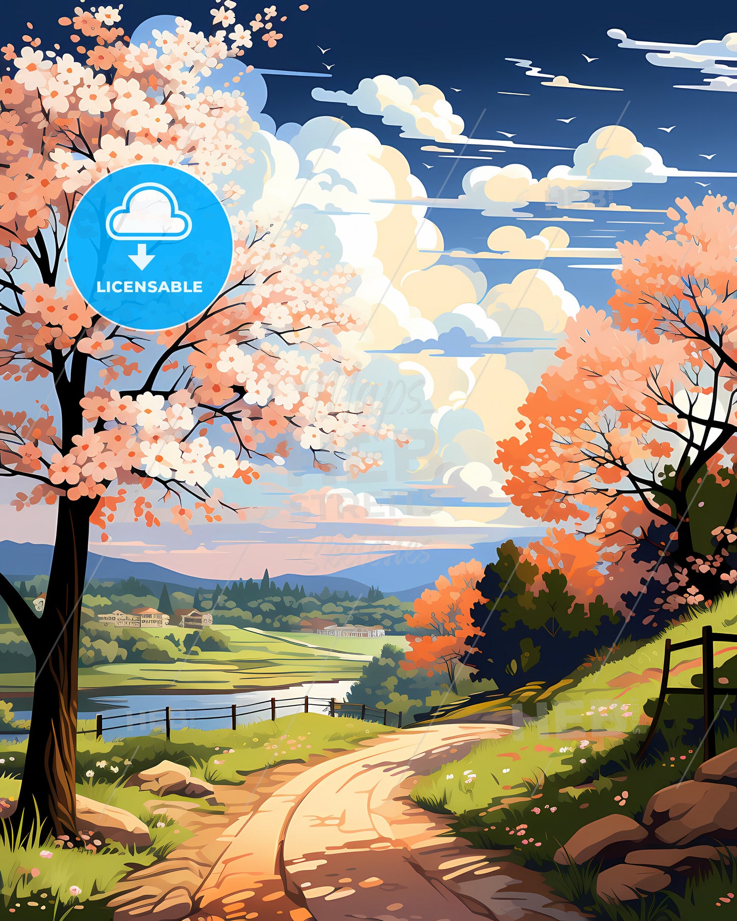 Norman, Oklahoma, a landscape with trees and a road