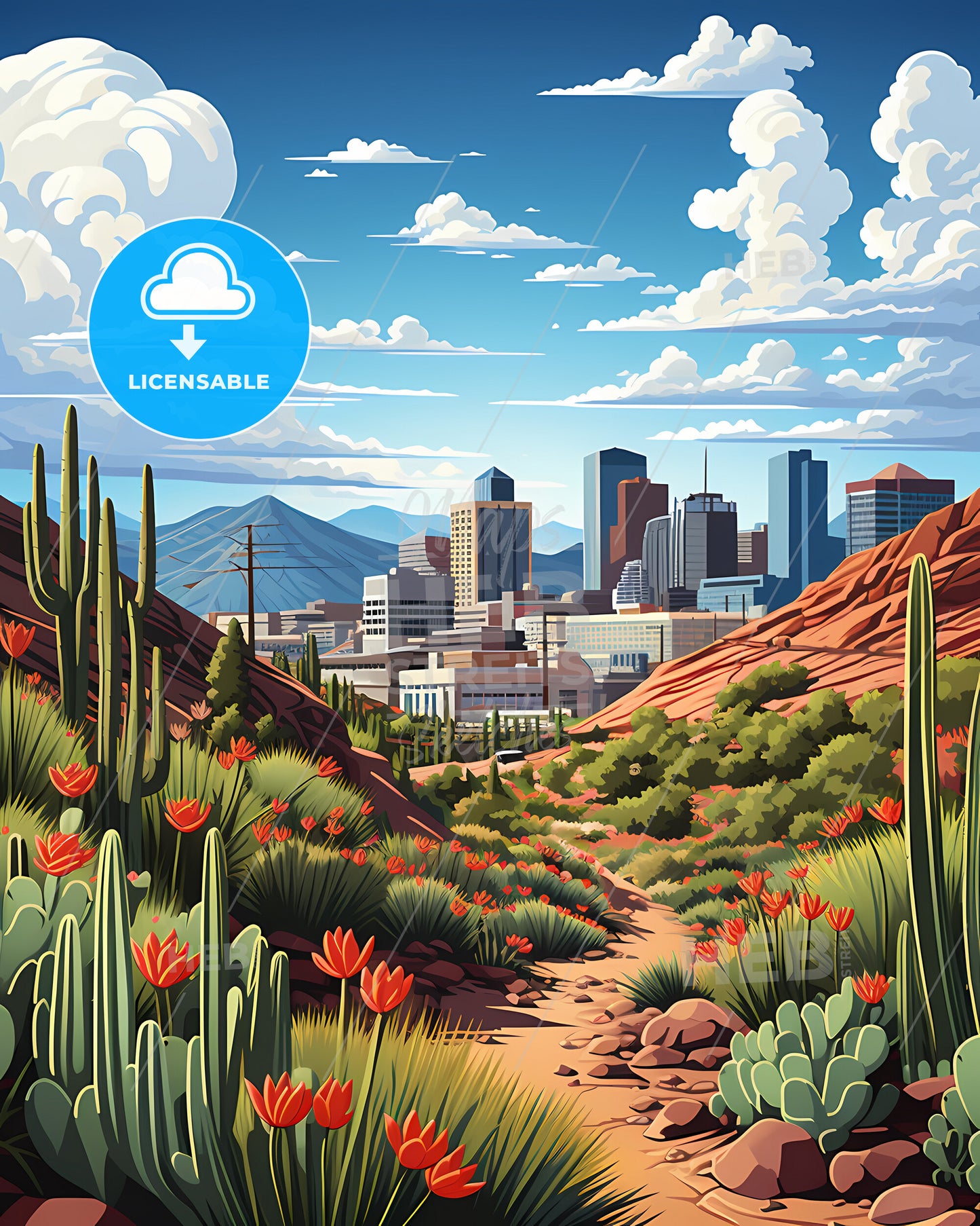 Sparks, Nevada, a landscape of a city