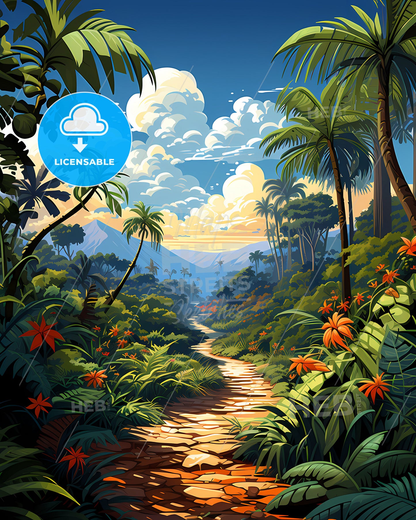 Plantation, Florida, a path through a jungle