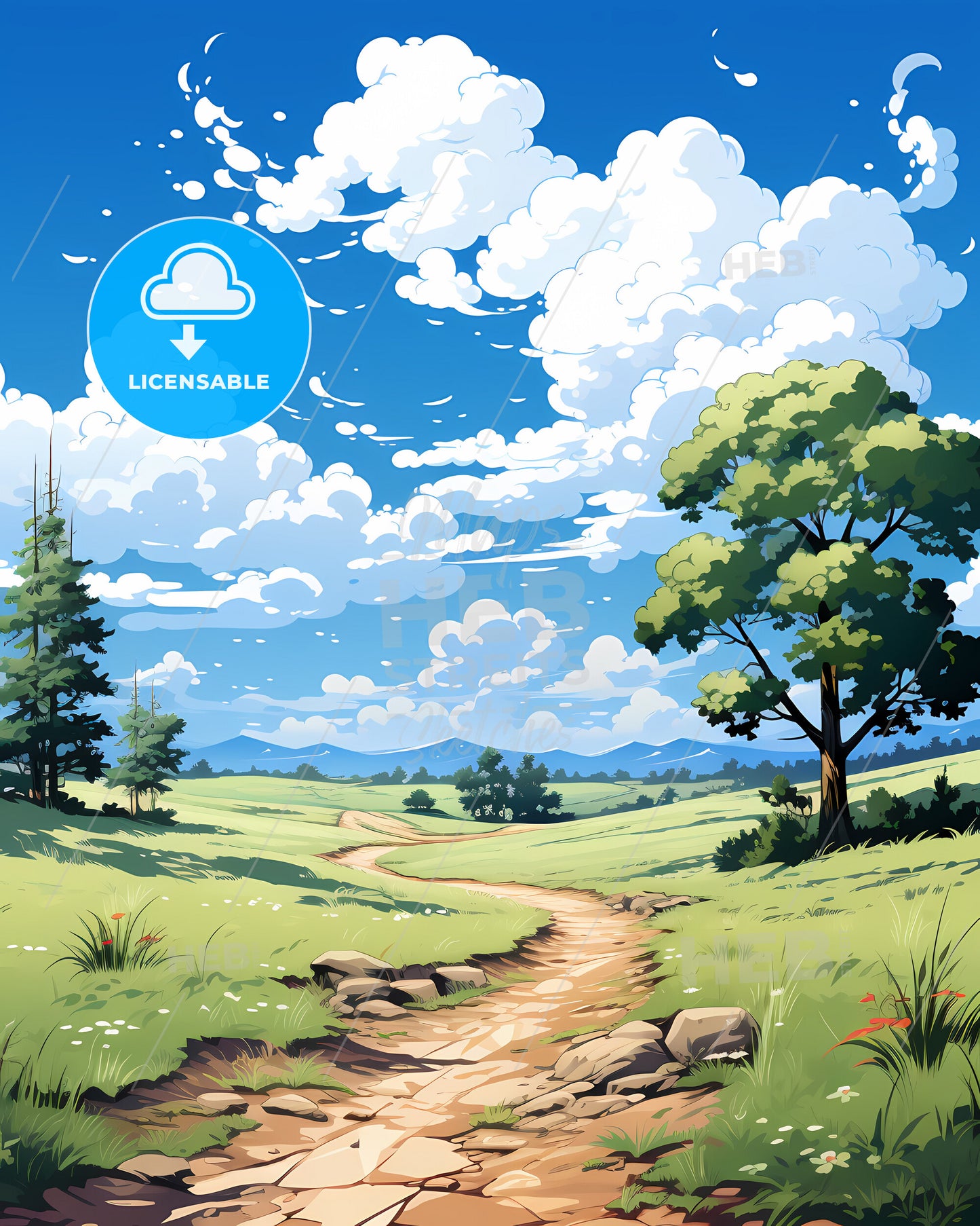 Rogers, Arkansas, a dirt road through a grassy field