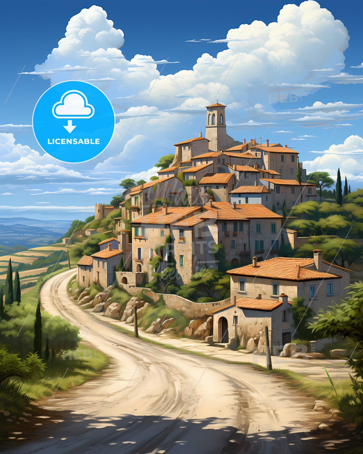 Pisa, Italy, a road leading to a village