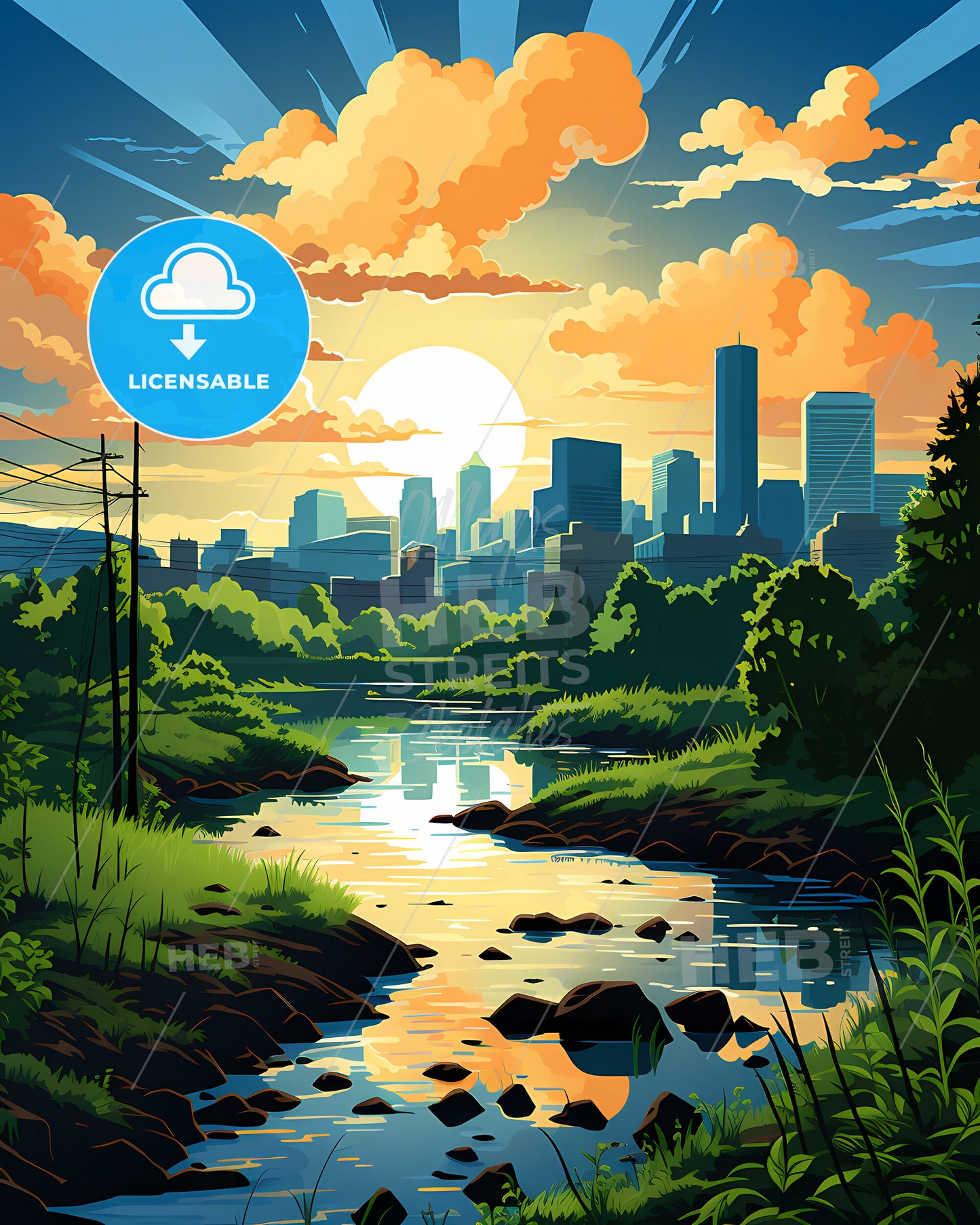 Salem, Oregon, a river running through a city