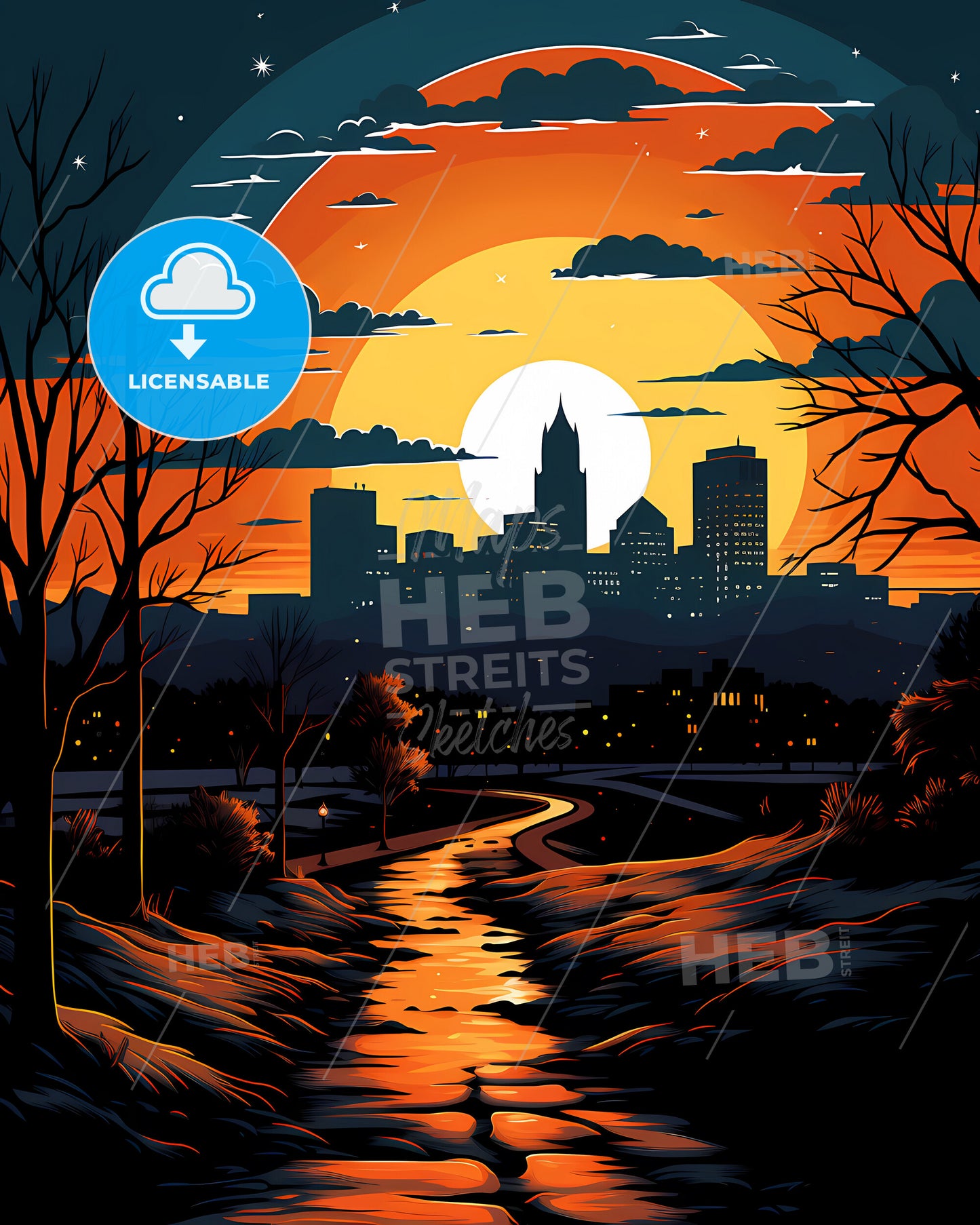 Abilene, Texas, a river running through a city