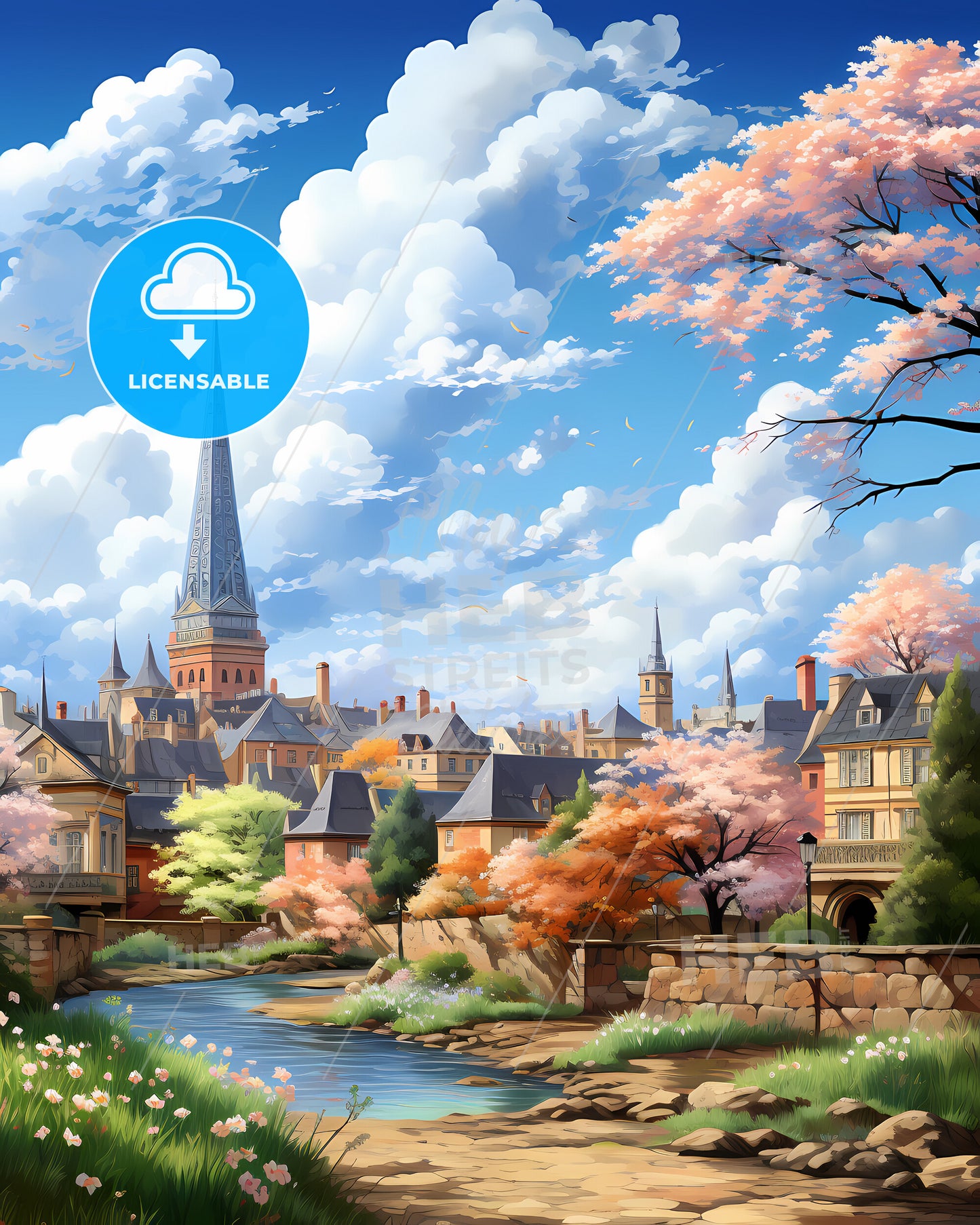 Nottingham, East Midlands, a river running through a city