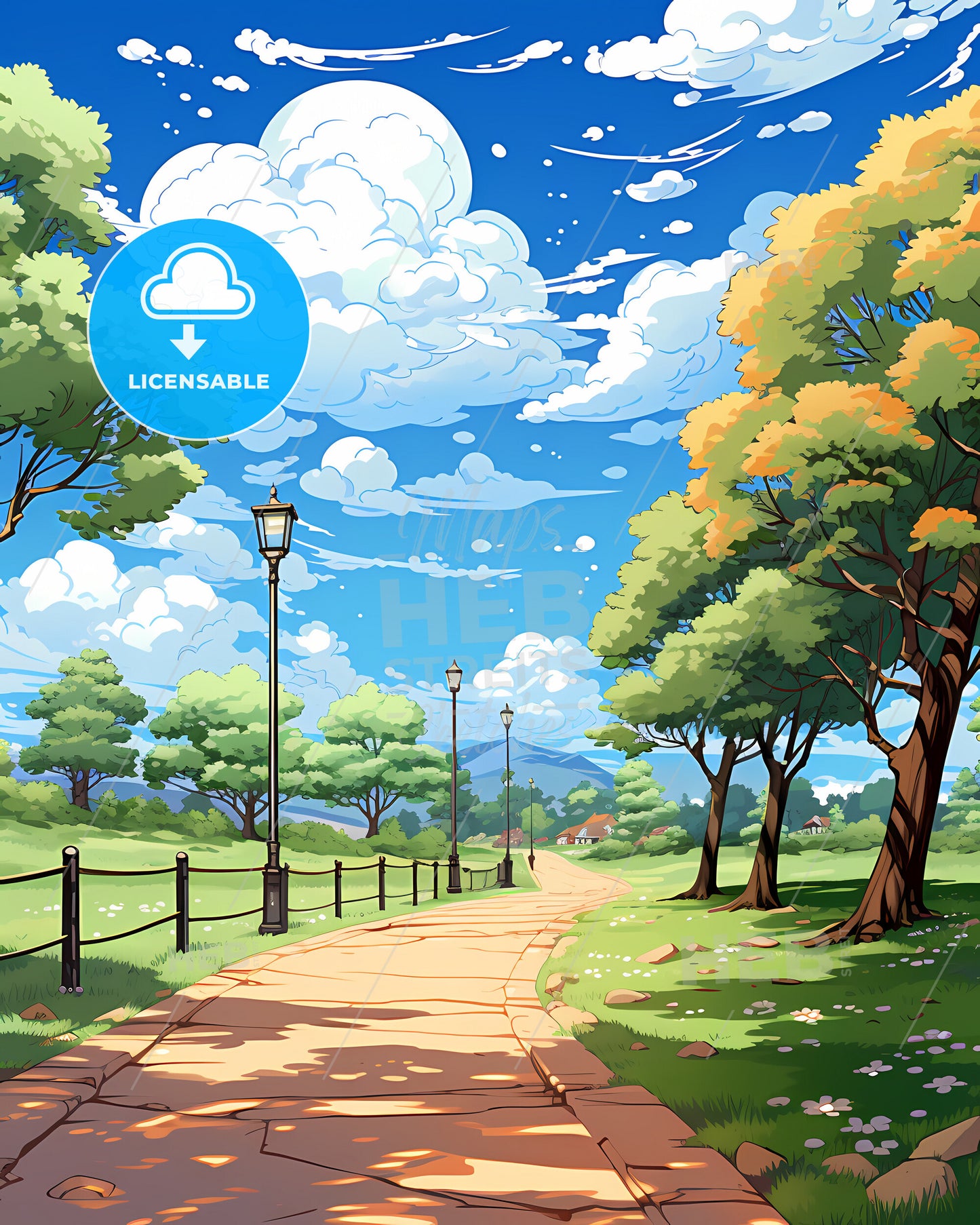 Grand Prairie, Texas, a path with trees and a fence