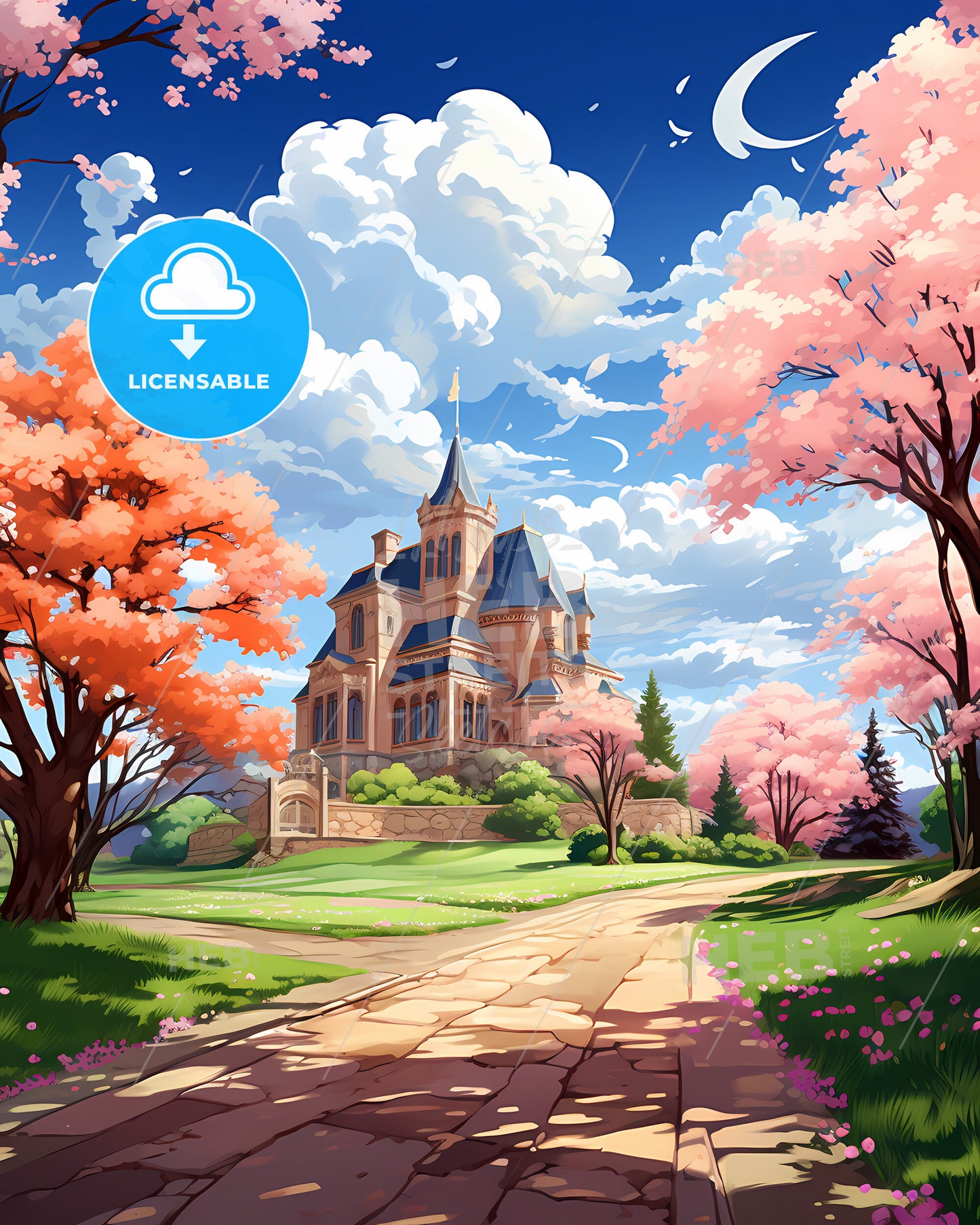 Shawnee, Kansas, a castle with trees and a path