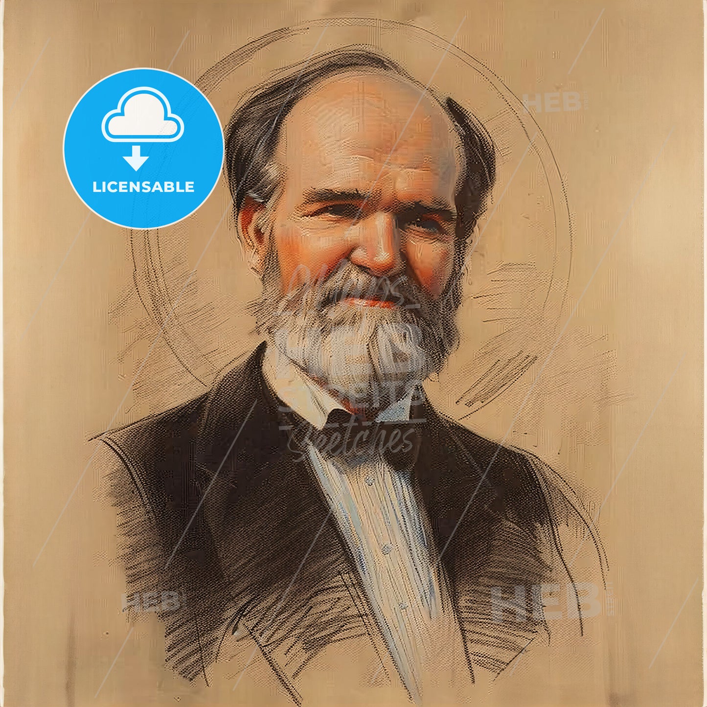 A.B. Simpson, 1843 - 1919, Canadian-American preacher - A Drawing Of A Man