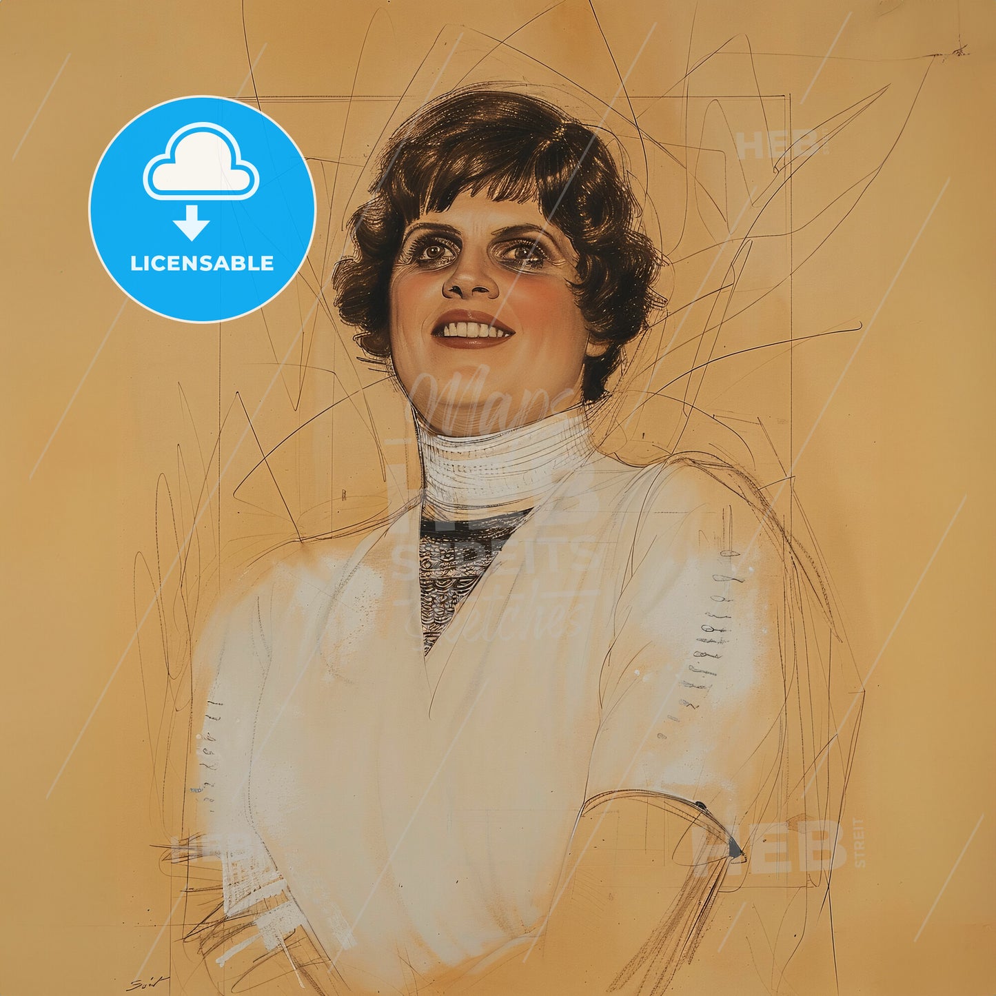 Aimee Semple McPherson, 1890 - 1944, American evangelist - A Drawing Of A Woman