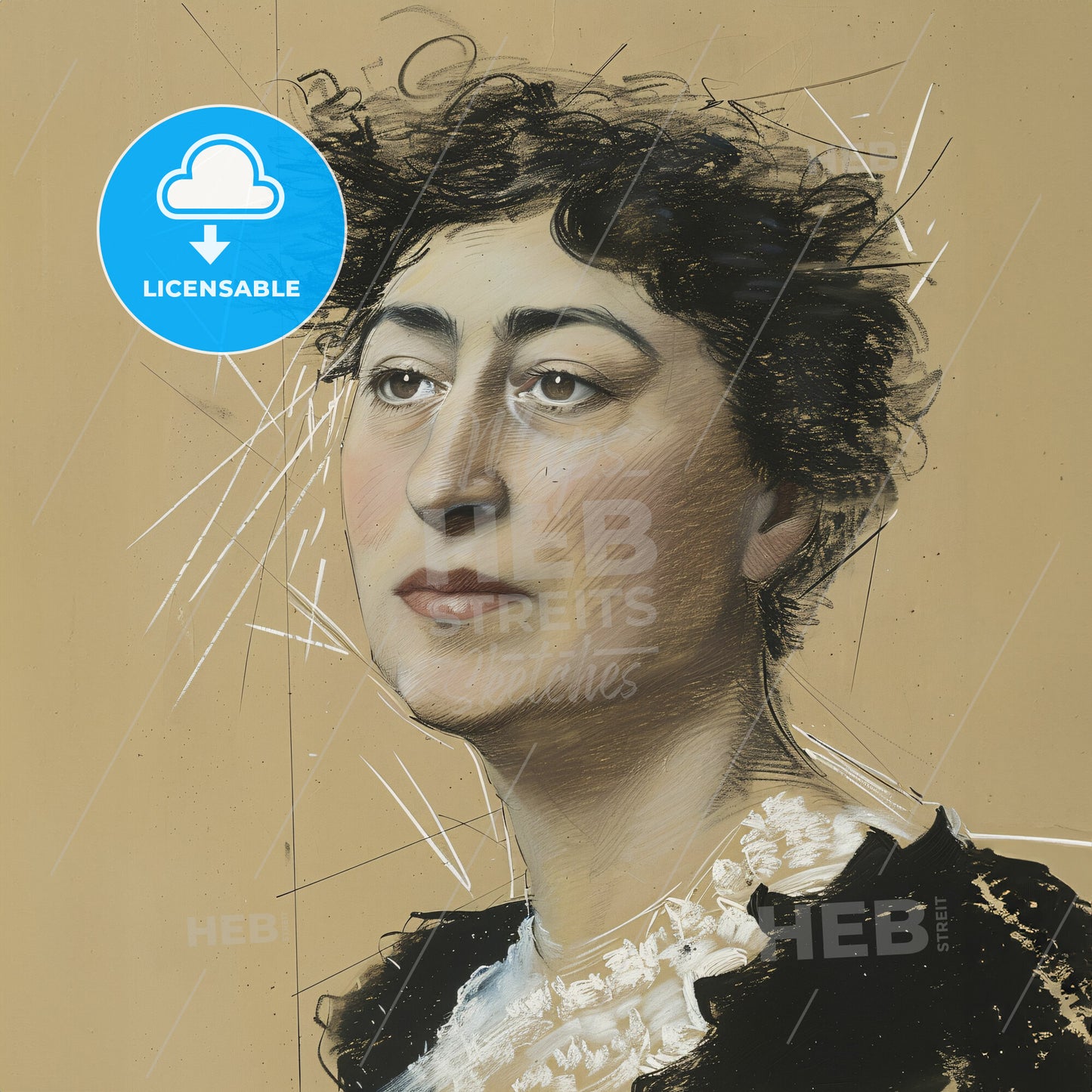 Aleksandra Ekster, 1882 - 1949, Russian-French painter and designer - A Drawing Of A Woman