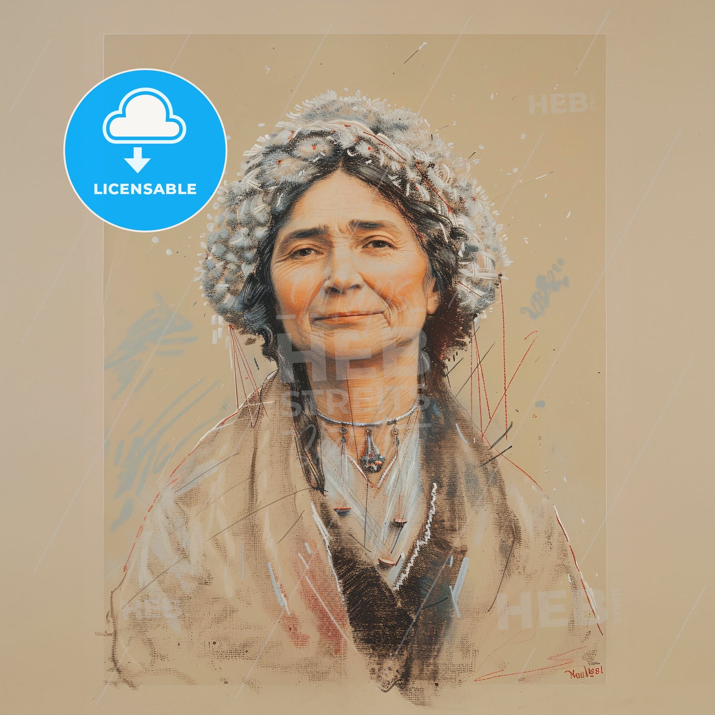 Alexandra David-Néel, 1868 - 1969, French-Belgian explorer - A Painting Of A Woman