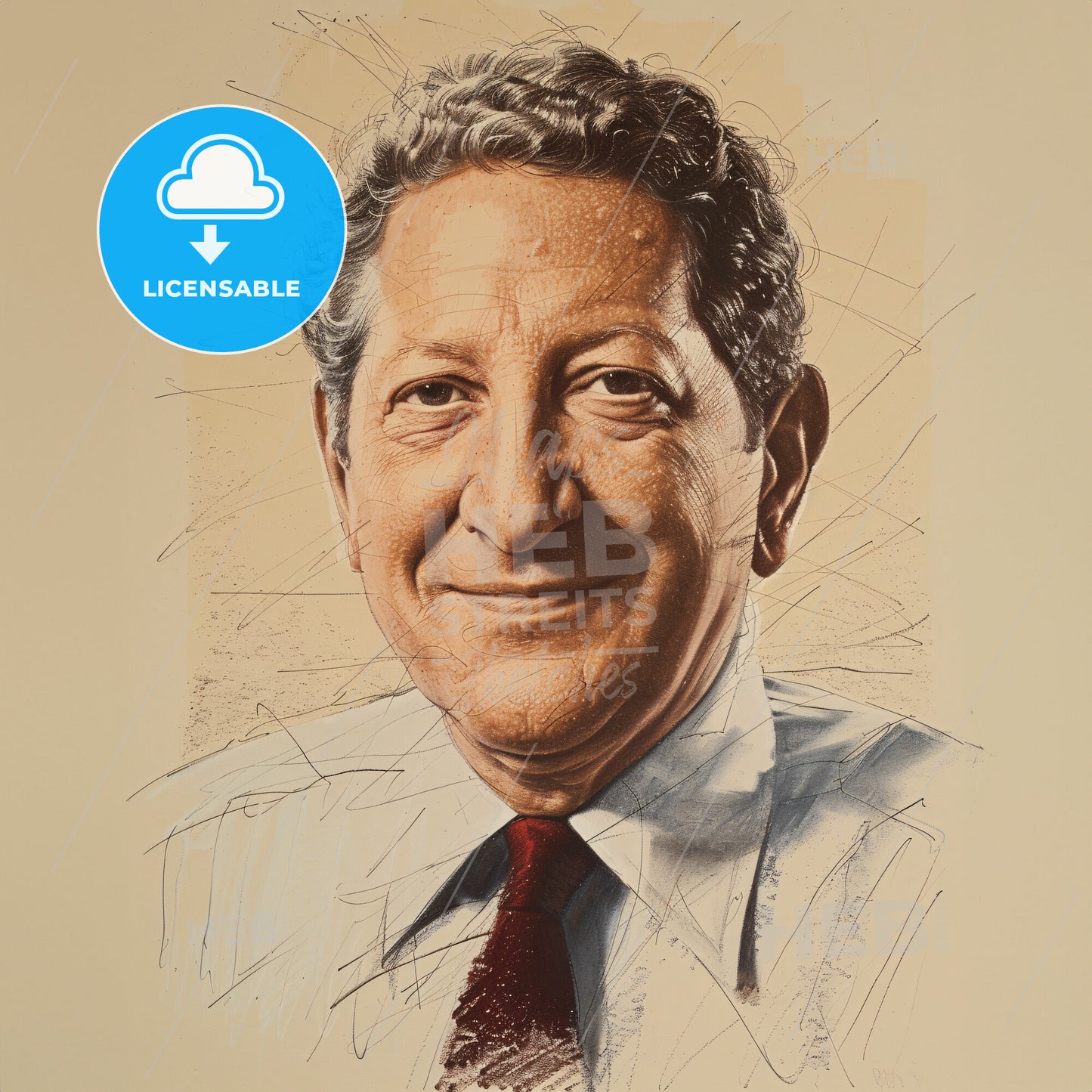 Alfred Goodman Gilman, 1908 - 1989, American anesthesiologist - A Man In A White Shirt And Red Tie