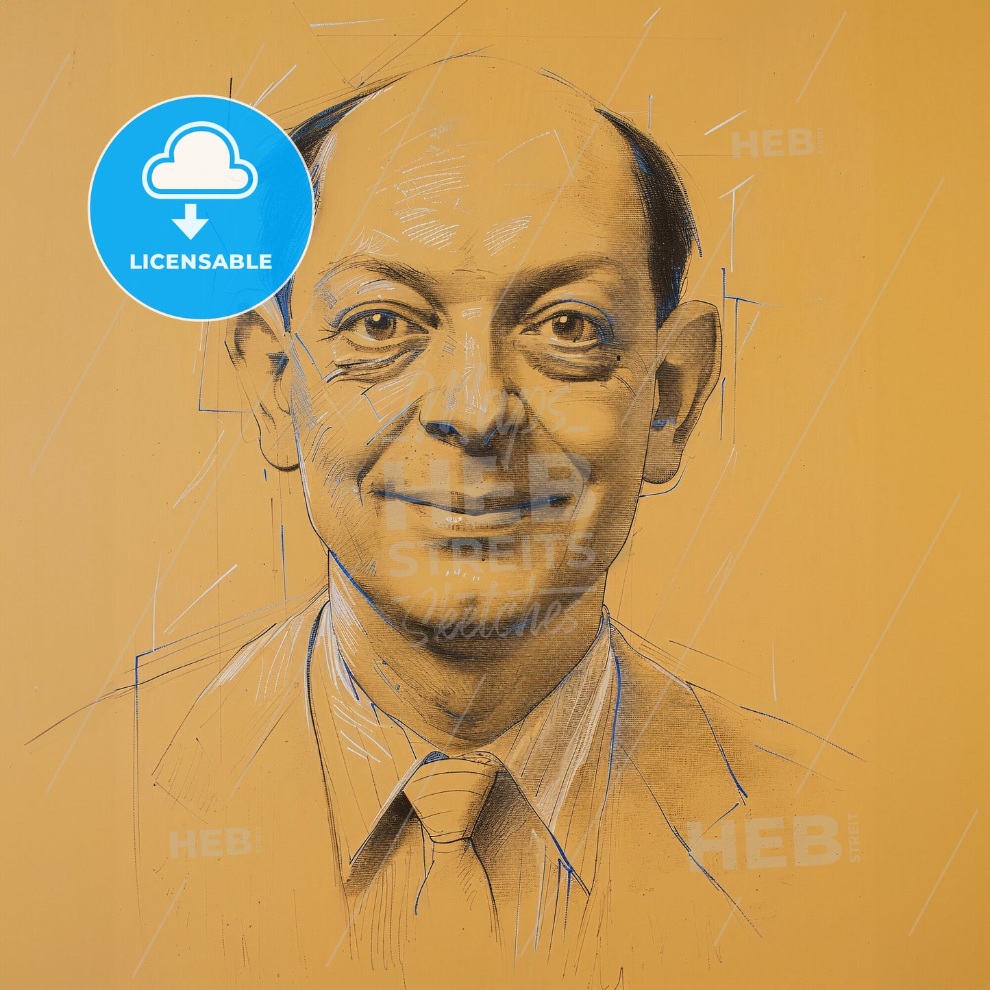 Antoine Pevsner, 1886 - 1962, Russian-French sculptor and navigator - A Drawing Of A Man