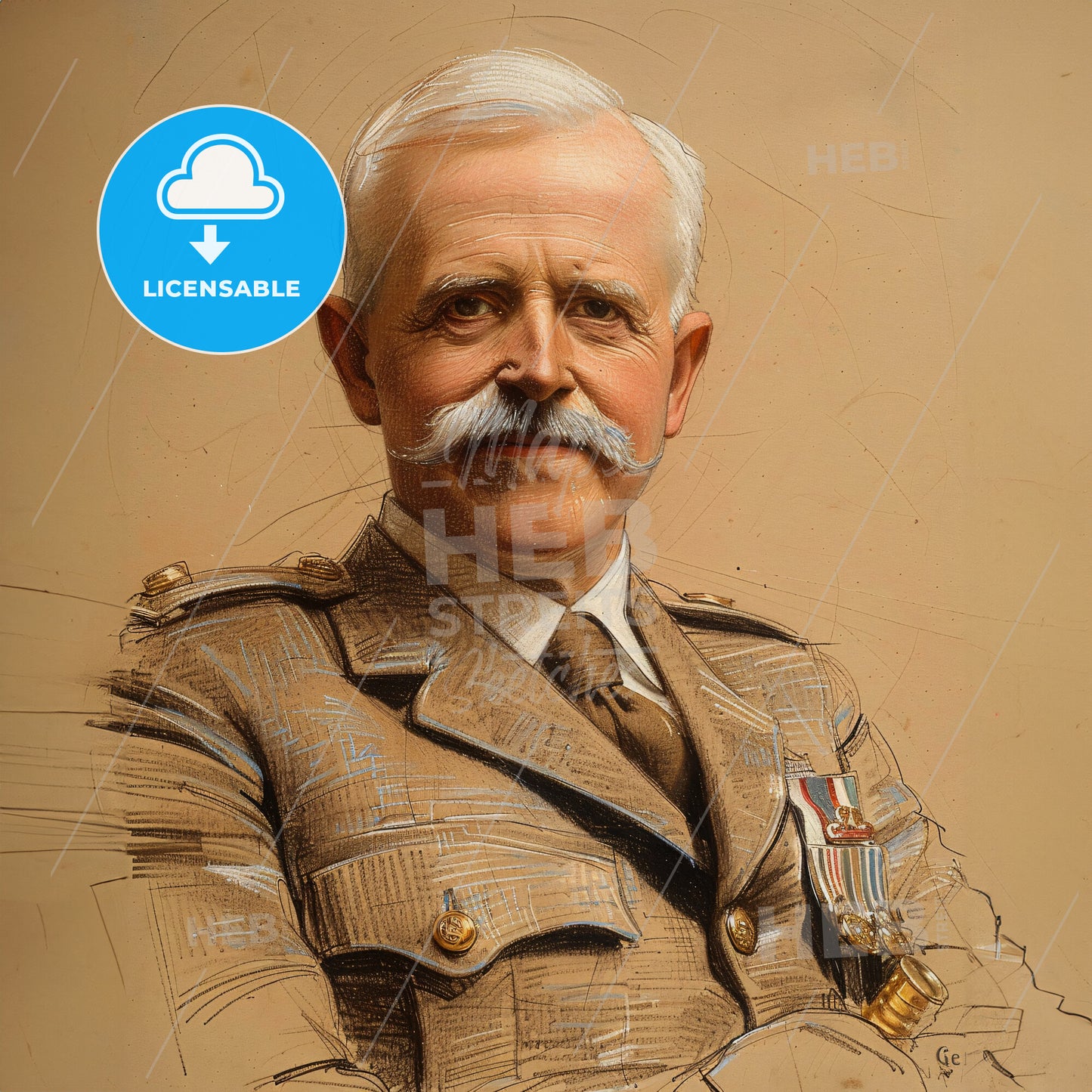 Archibald Garrod, 1857 - 1936, British physician - A Man In A Military Uniform